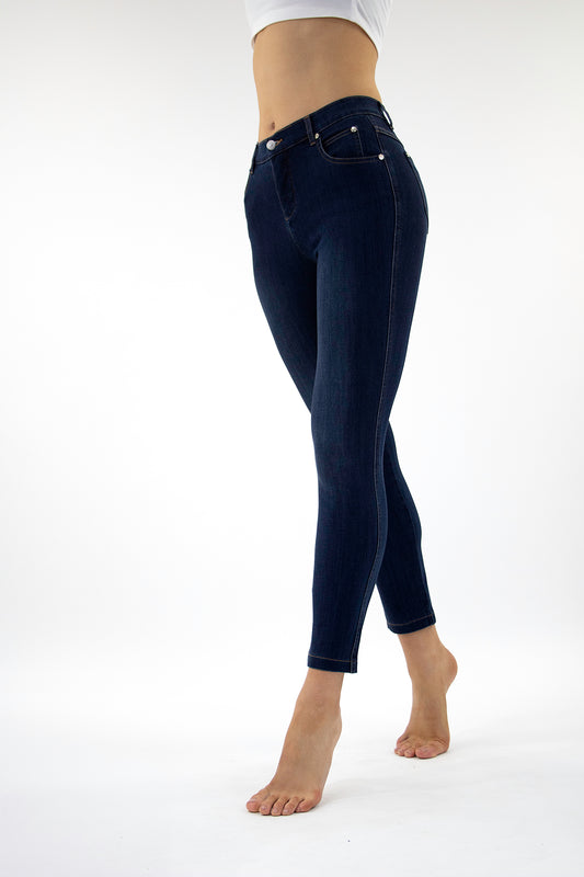 Marble 7/8th Ankle Grazer Jeans - Indigo - 2406-183