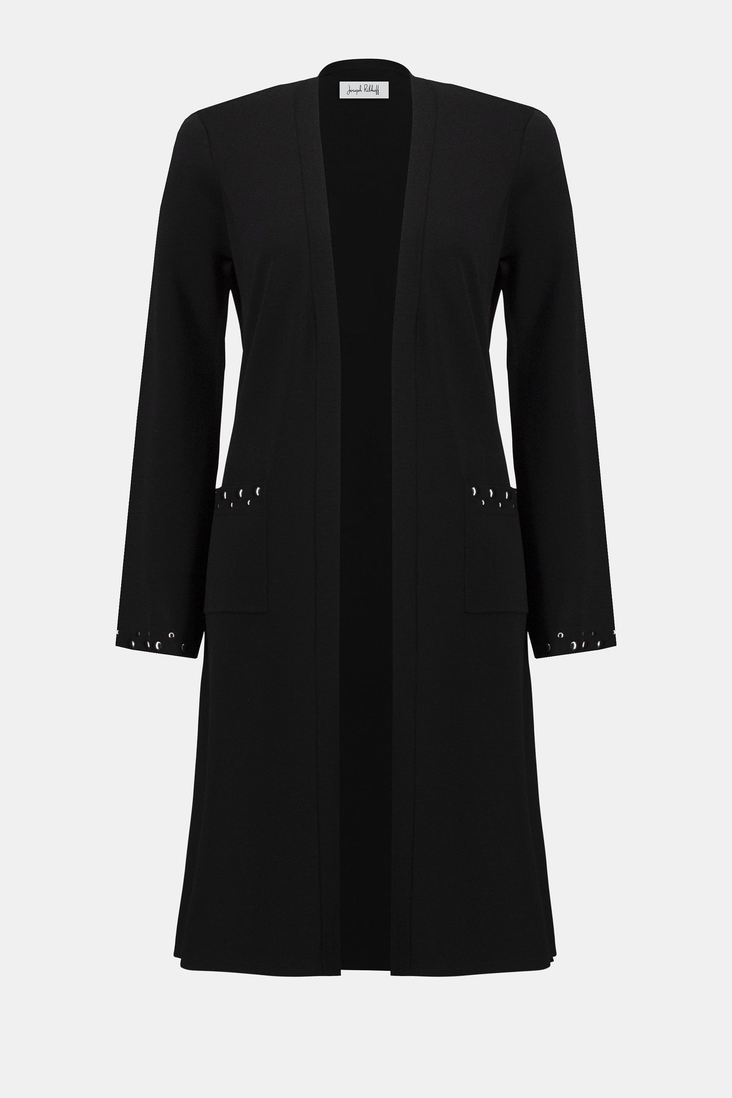 Joseph Ribkoff Sweater Knit Open-Front Cover Up Black 253990-11