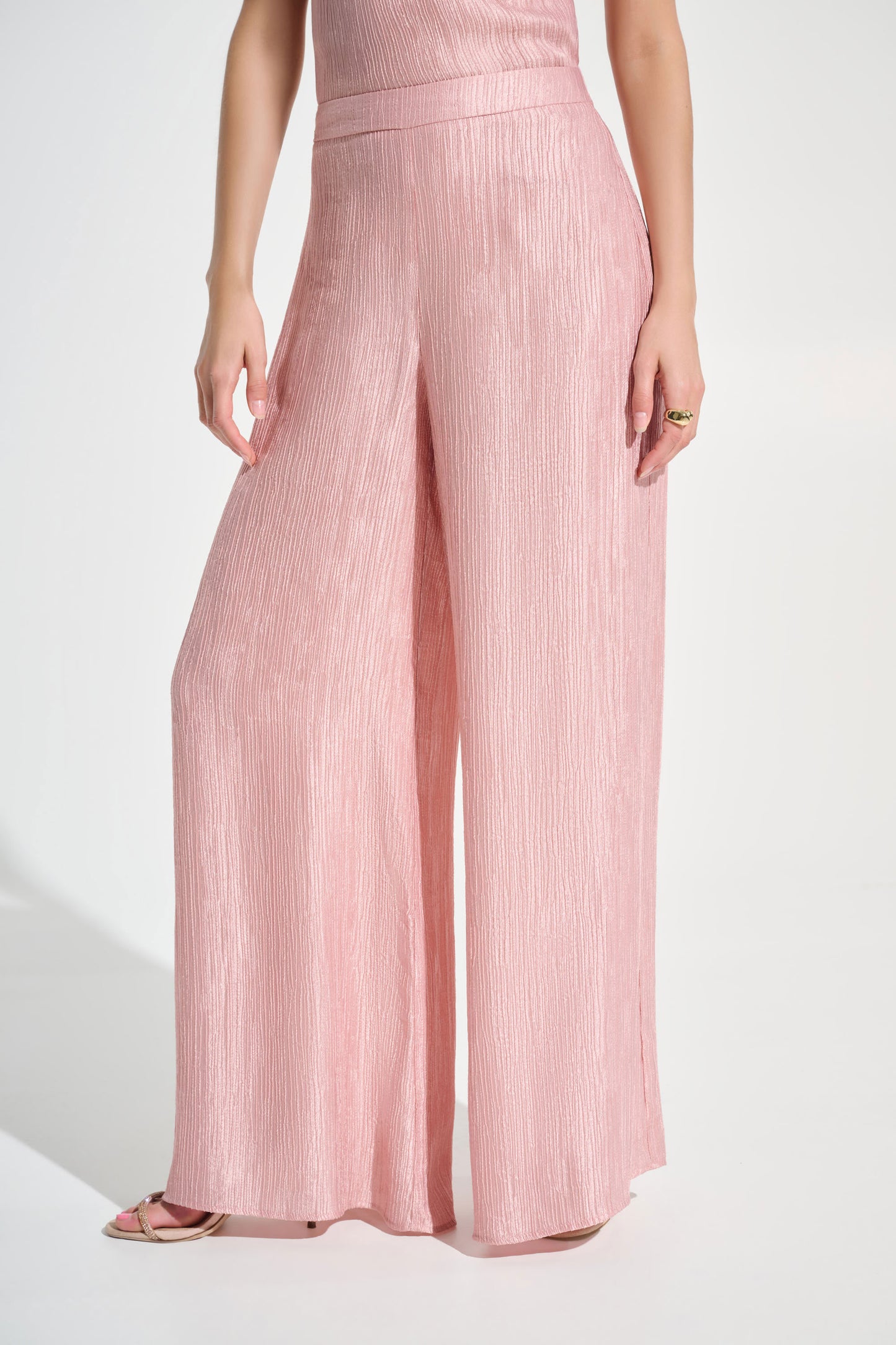 Joseph Ribkoff Crinkle Jacquard Misty Rose Three Piece Set 262720/262721/262704-4528