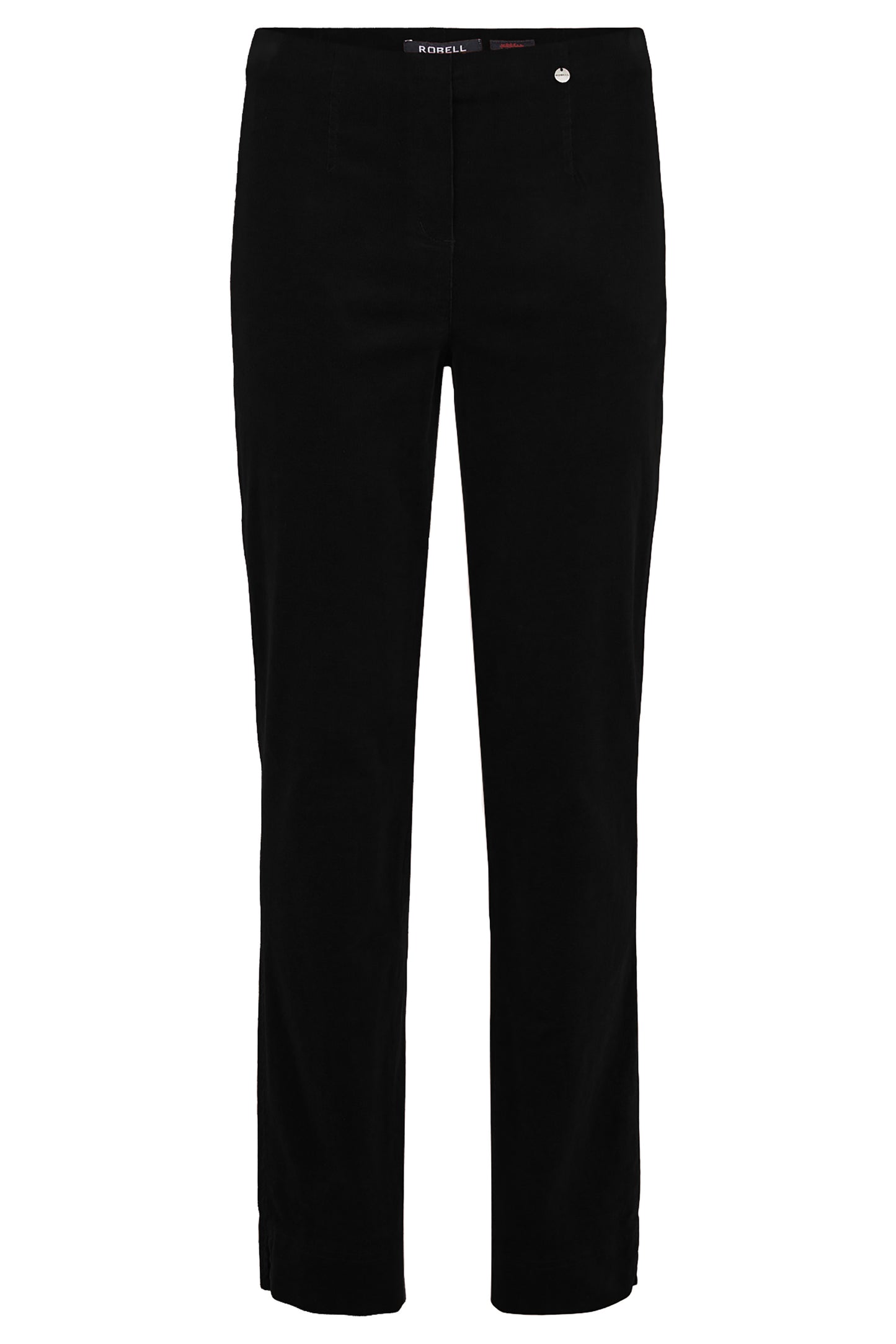 Robell Short Length 29" Marie Velvet Trousers Black 51414-54363-90S
