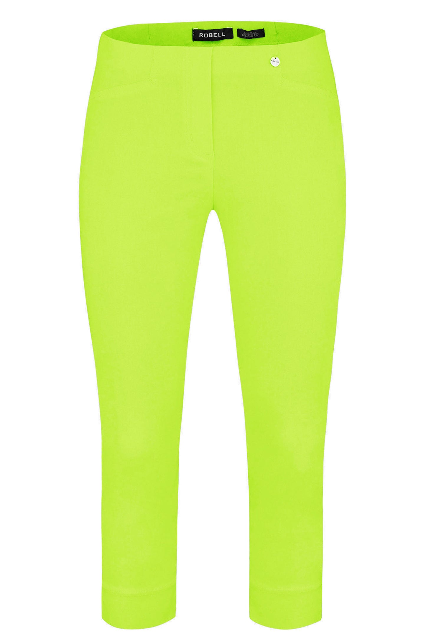 Robell Rose 07 Knee Length Trousers Lime Green 51636-5499-825