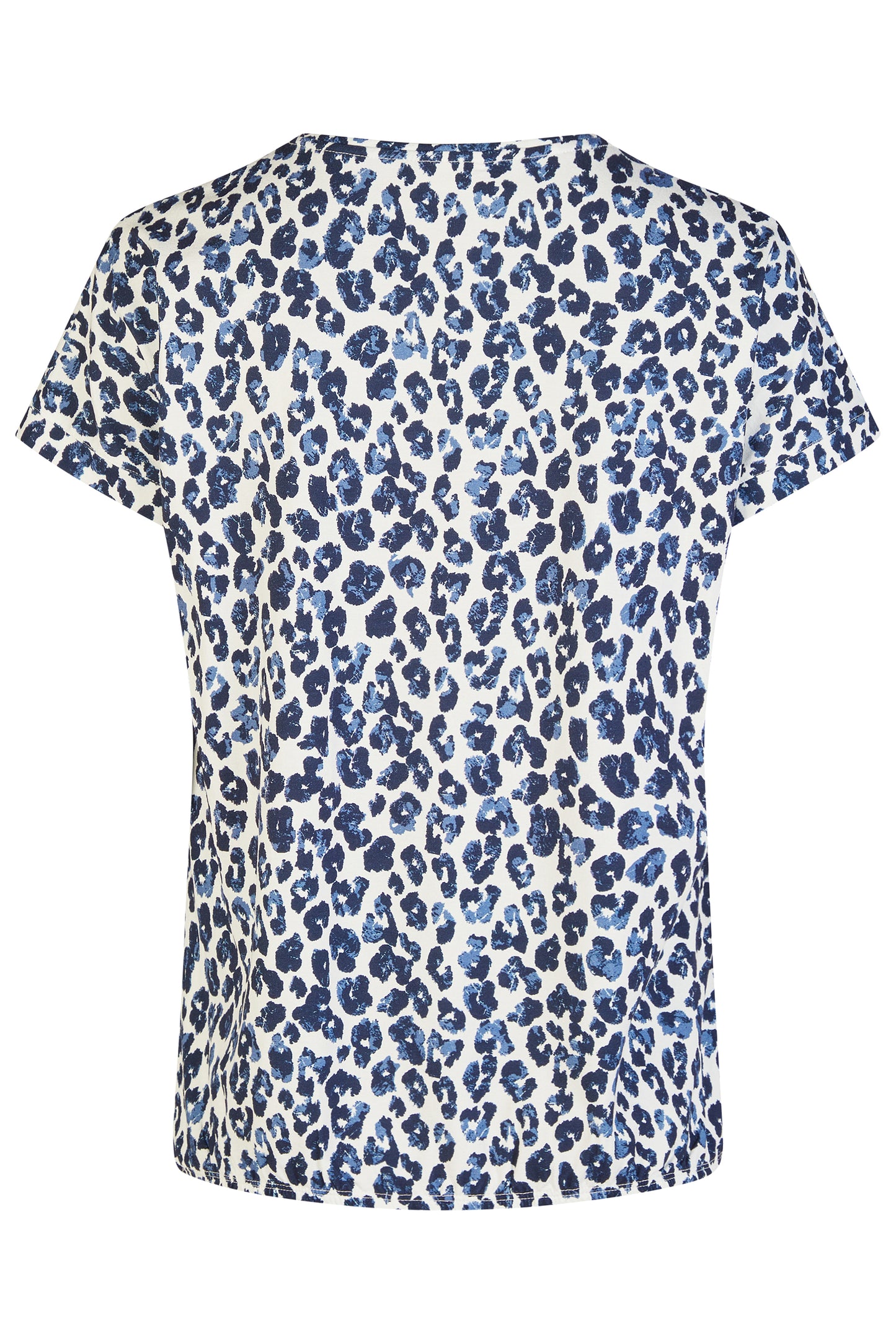 Barbara Lebek Animal Print V Neck Top Navy 61510062-870