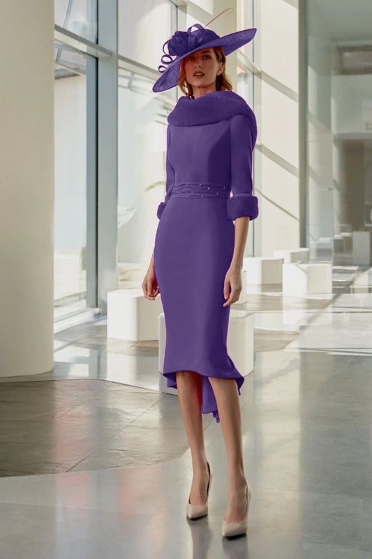 Gabriela Sanchez Embellished Detail Fishtail Dress Purple 7321