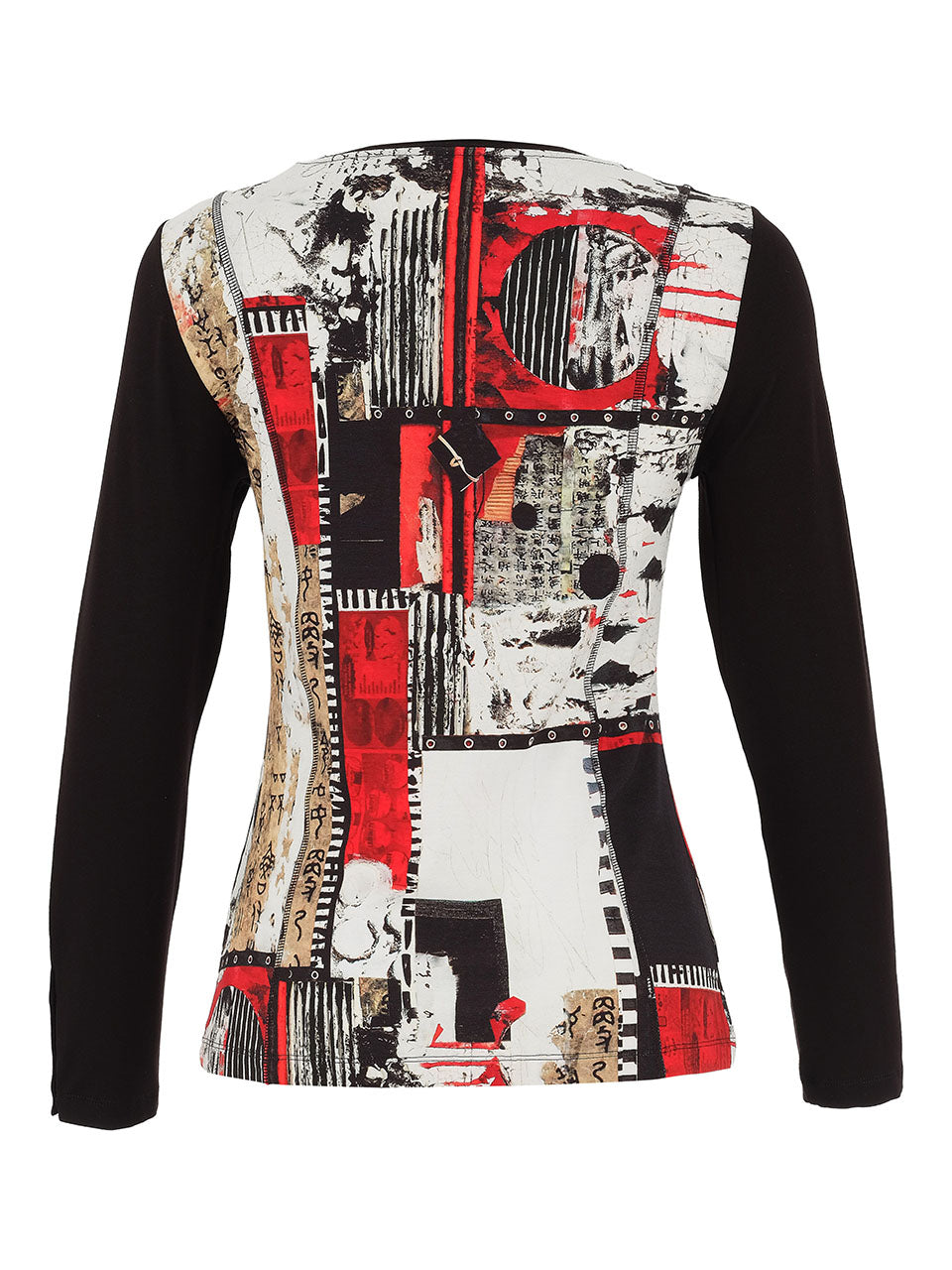 Dolcezza "Bookworn" Print Top Red 75640