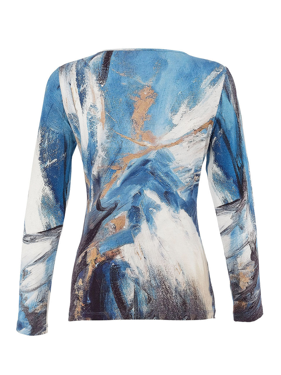 Dolcezza "The Storm" Gathered Side Top Blue/Multi 75670