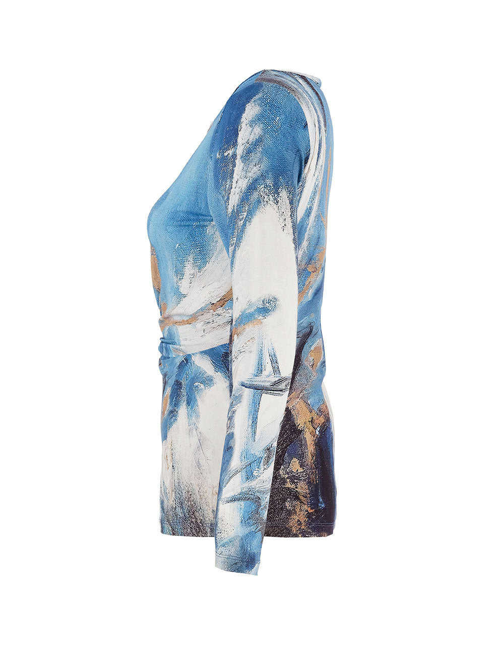 Dolcezza "The Storm" Gathered Side Top Blue/Multi 75670