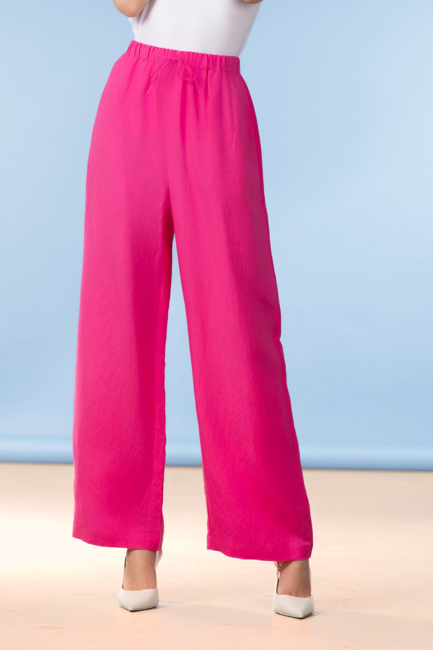 Alison Sheri Drawstring Trousers Fuchsia A47237