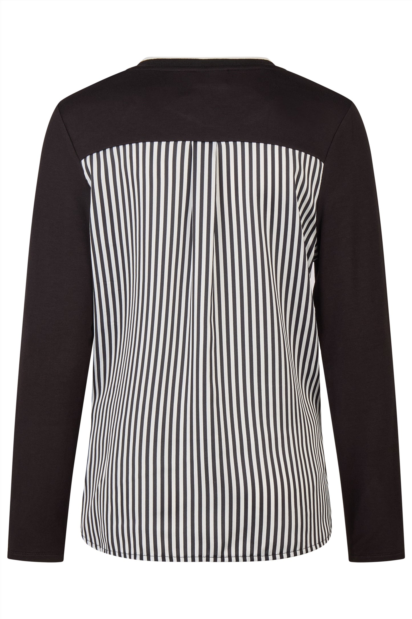 Barbara Lebek Striped Abstract Print Blouse - Black - 35620052-999