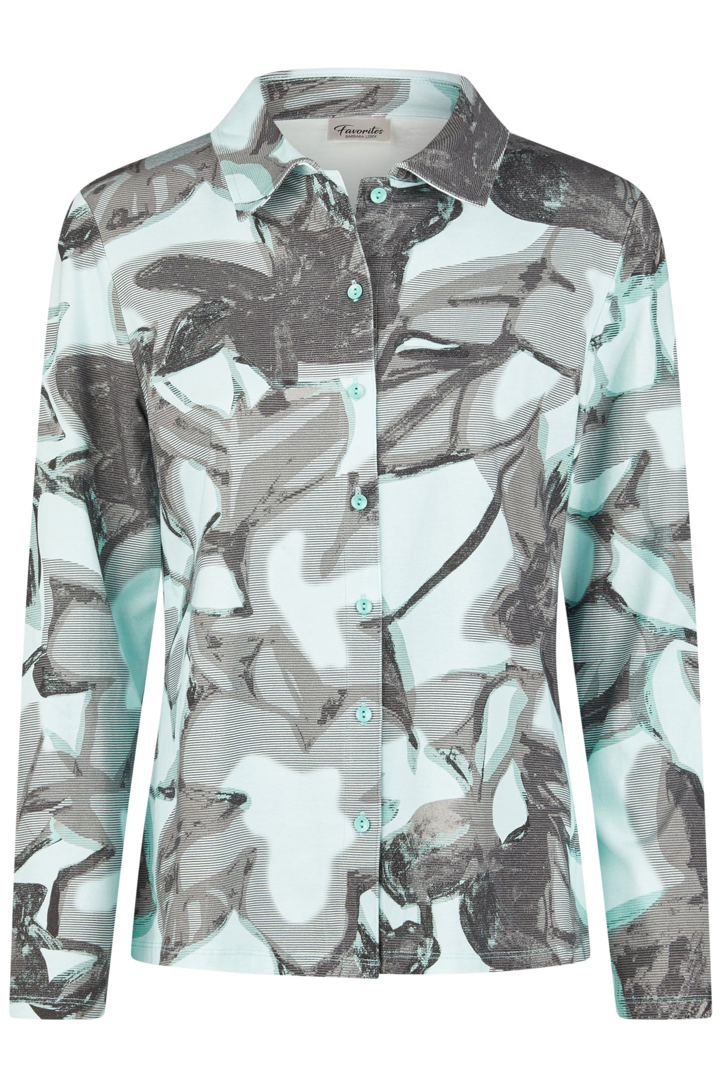 Barbara Lebek Abstract Print Blouse Mint 36200052-727