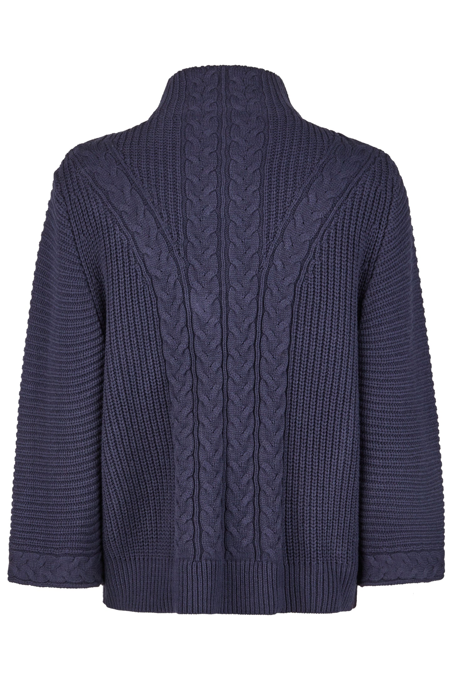 Barbara Lebek Cable Knit Cardigan - Navy - 36770052-870