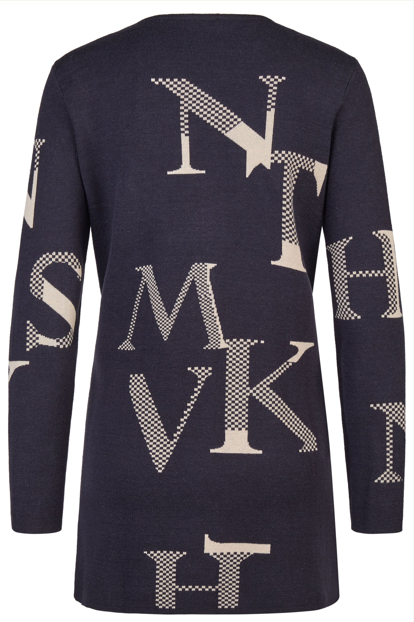 Barbara Lebek Letter Print Jacket Navy 36820052-870