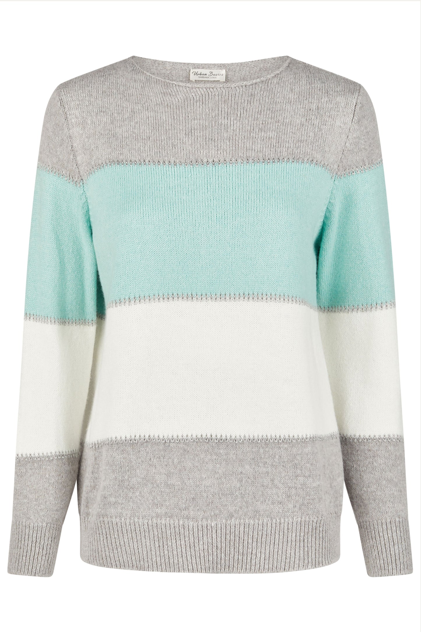 Barbara Lebek Wide Striped Sweater - Steel - 46450052-923