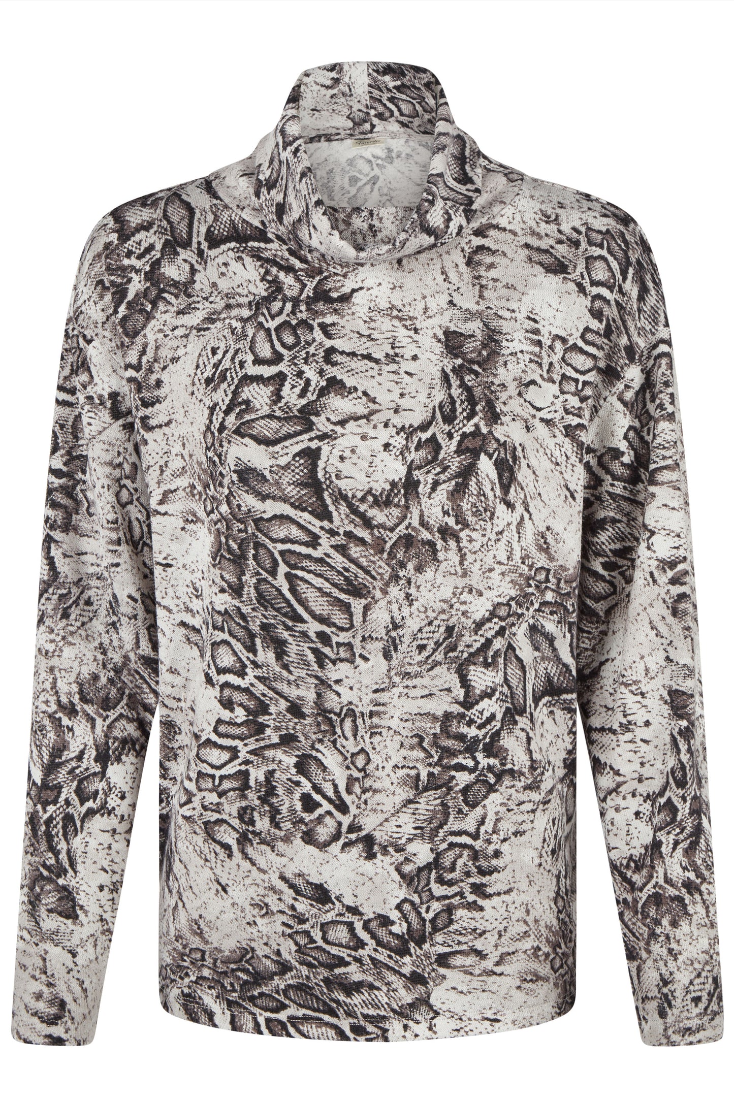 Barbara Lebek Snakeskin Patterned Top - Steel - 36230052-923
