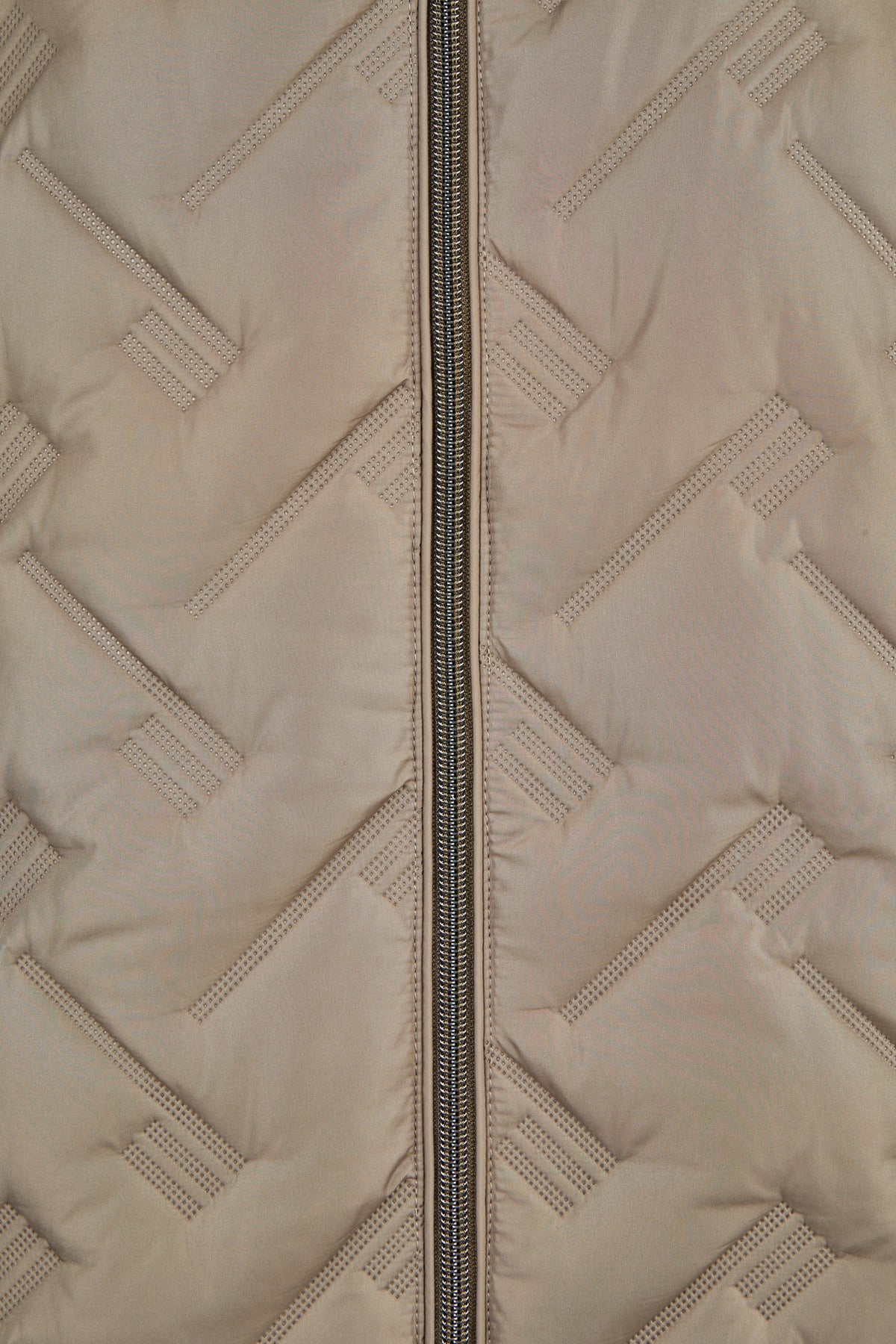 Barbara Lebek Sandwich Quilted Hooded Jacket Taupe 10980062-305