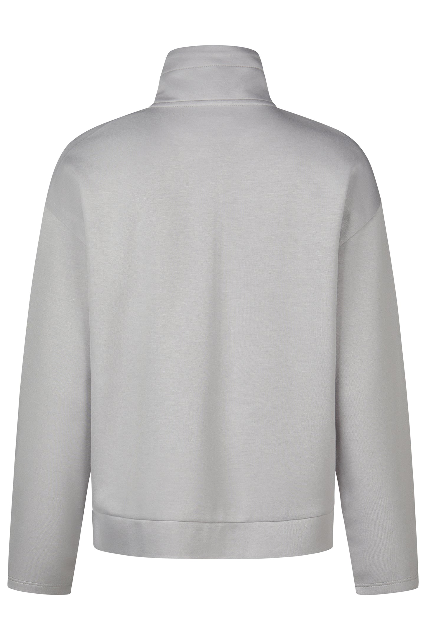 Barbara Lebek Striped Zip Up Top Silver 55090062-913