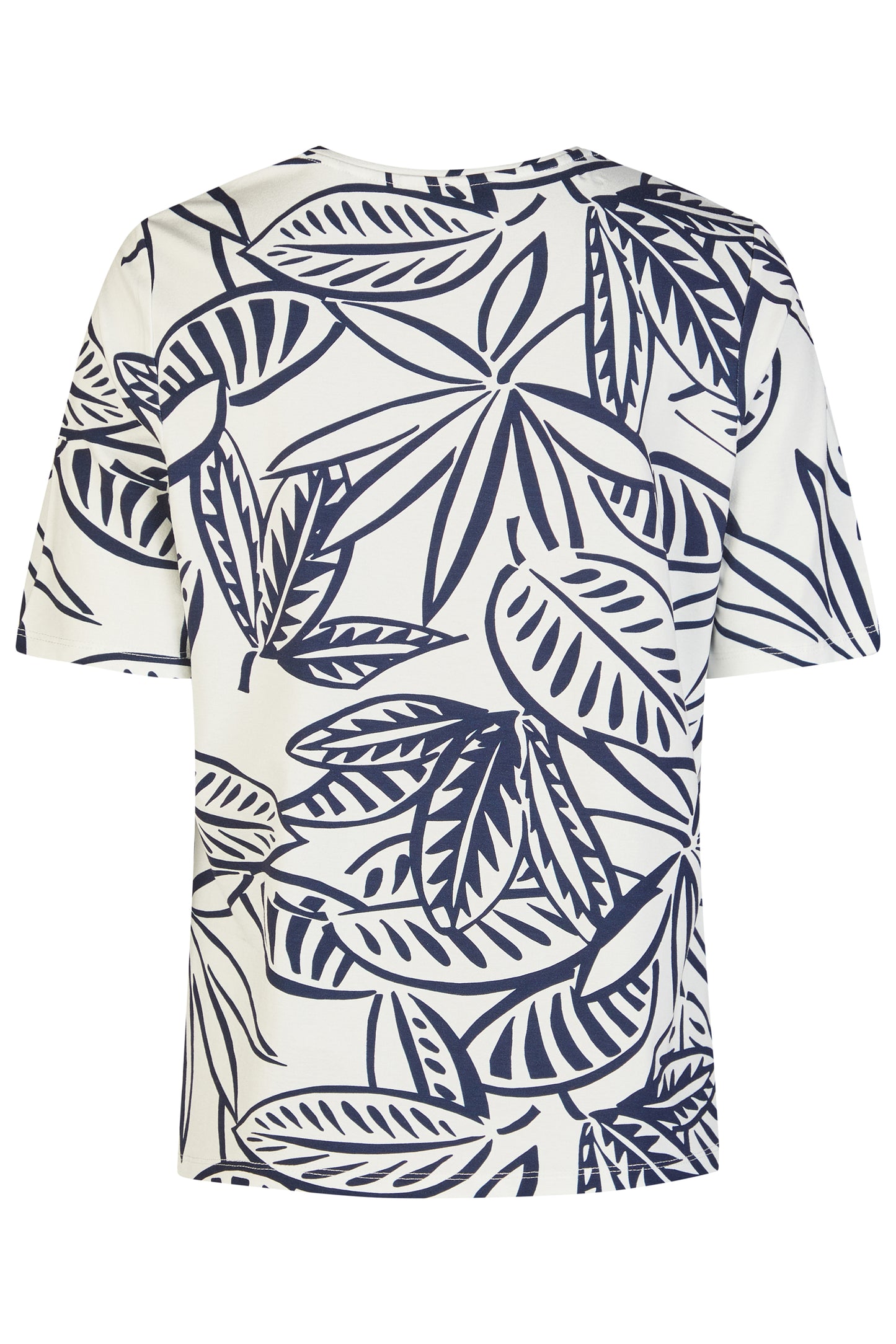 Barbara Lebek Leaf Print Top Navy 55690062-870