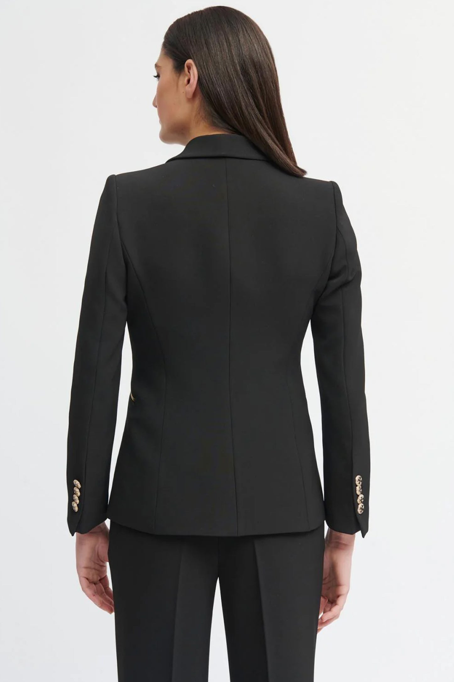 Bariloche Tailored Jewel Button Detail Tanya Blazer Black Tanya