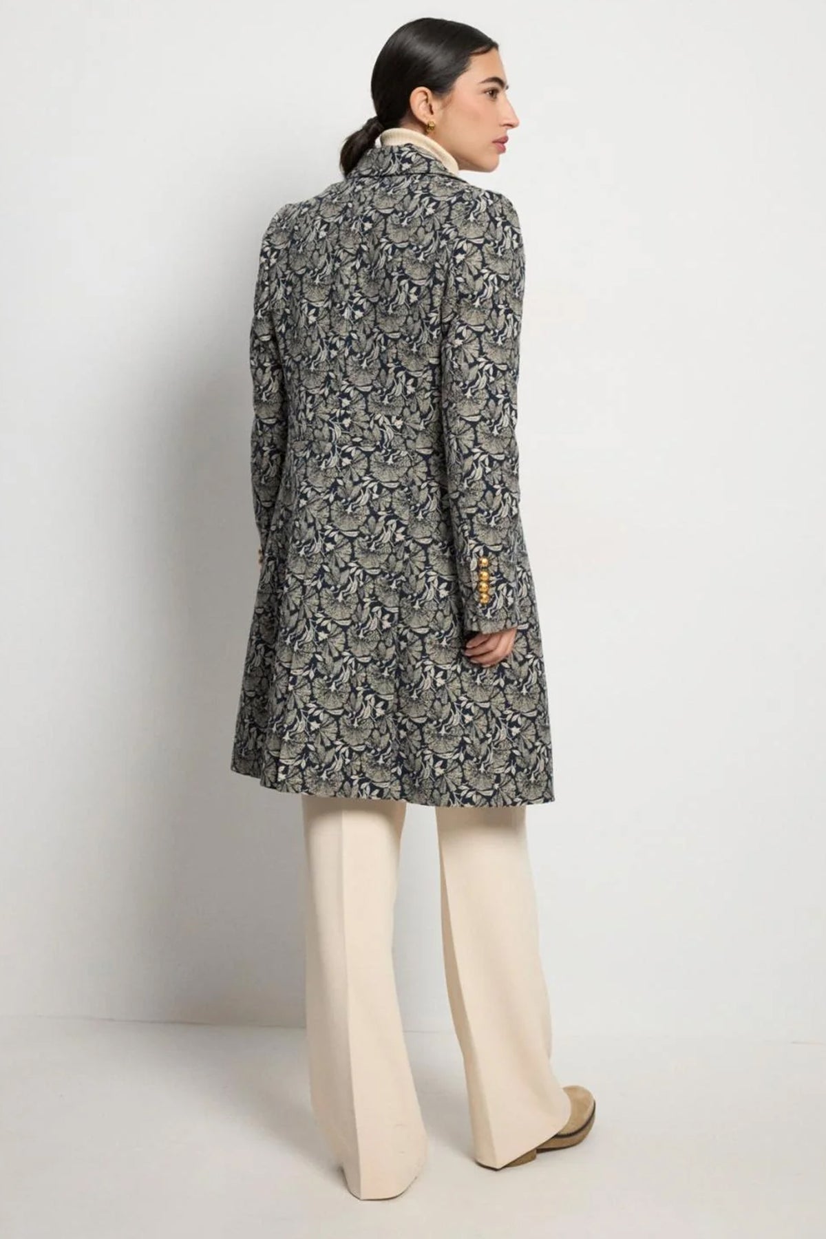 Bariloche Floral Figueres Coat Navy