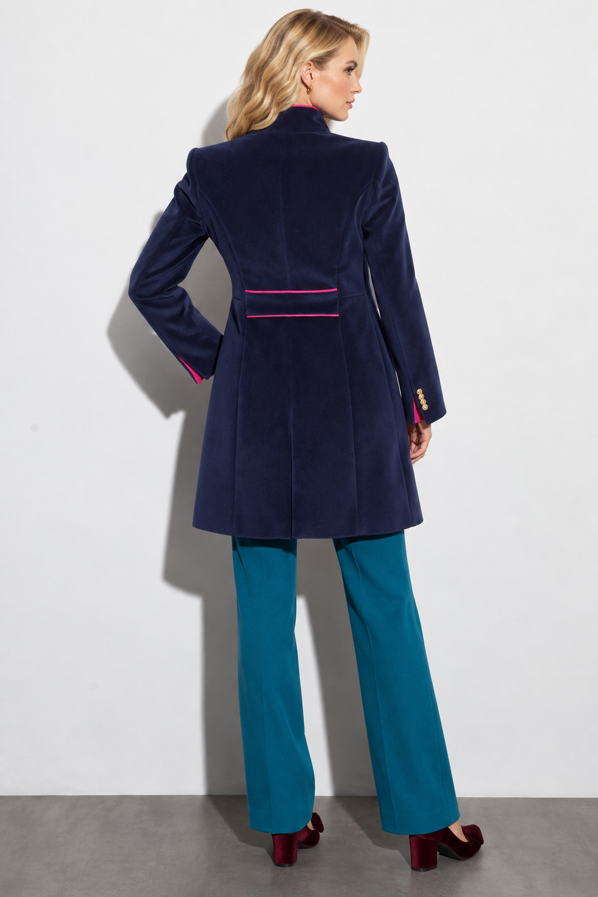 Bariloche Military Style Velvet Jacket Navy Carcesa/58