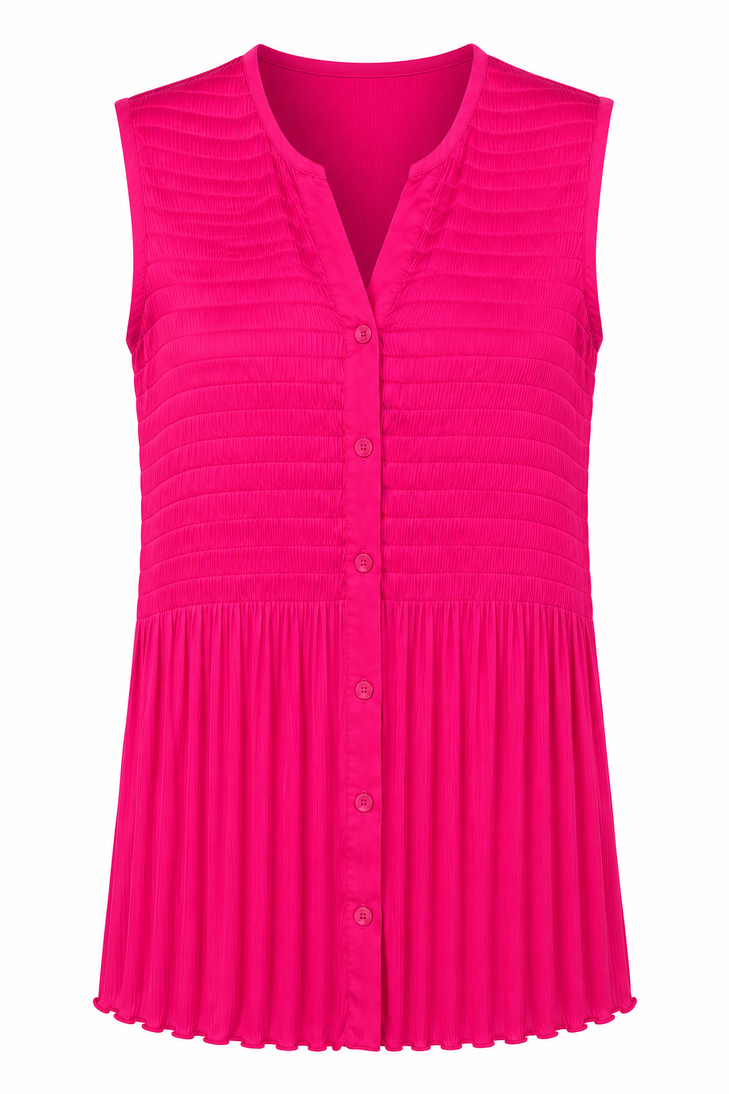 Tinta Pleat Detail Blouse Fuchsia Xoana25