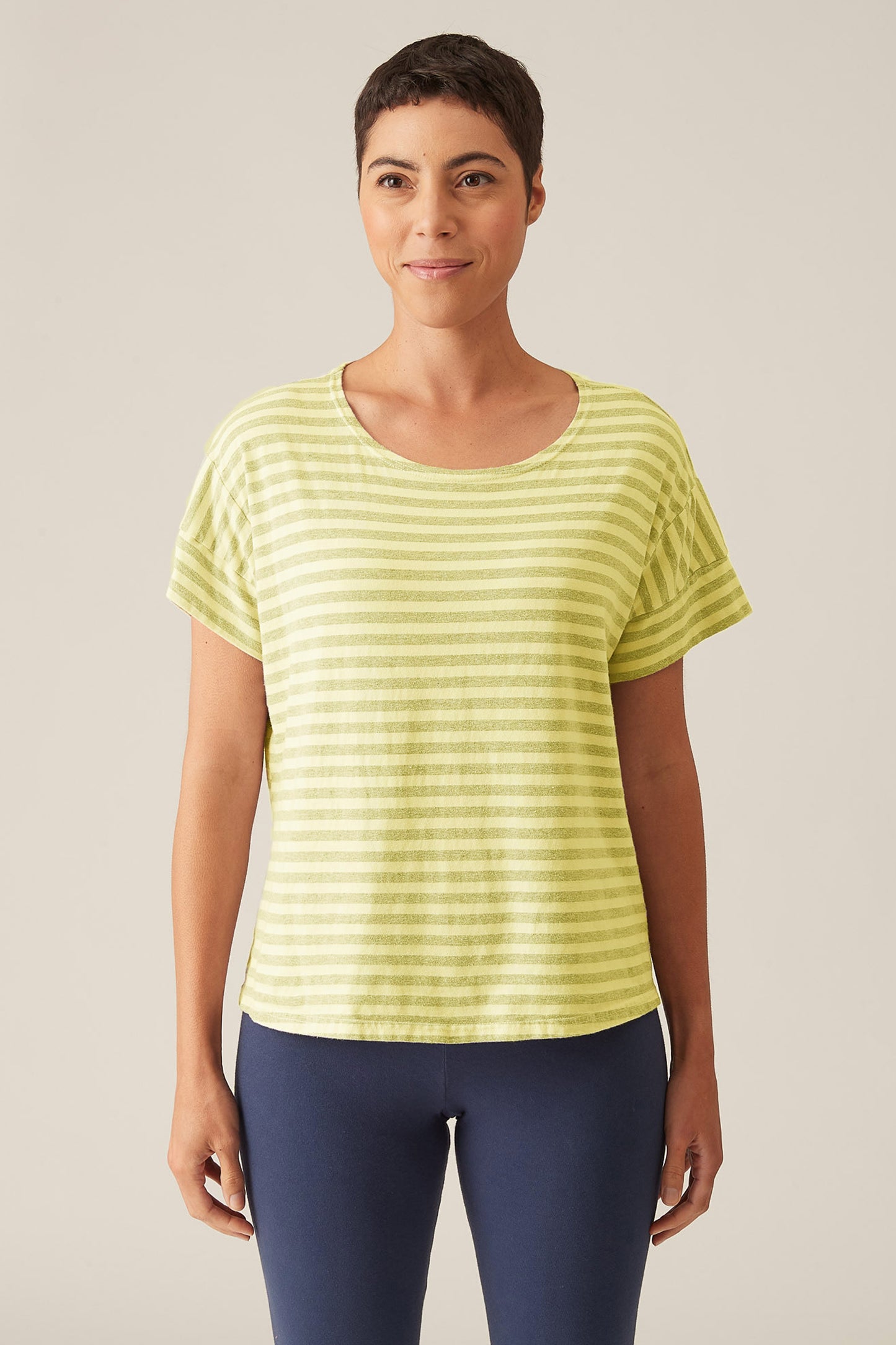 Cut Loose Short Sleeve Stripe Top Sunburst/Grey 0416417