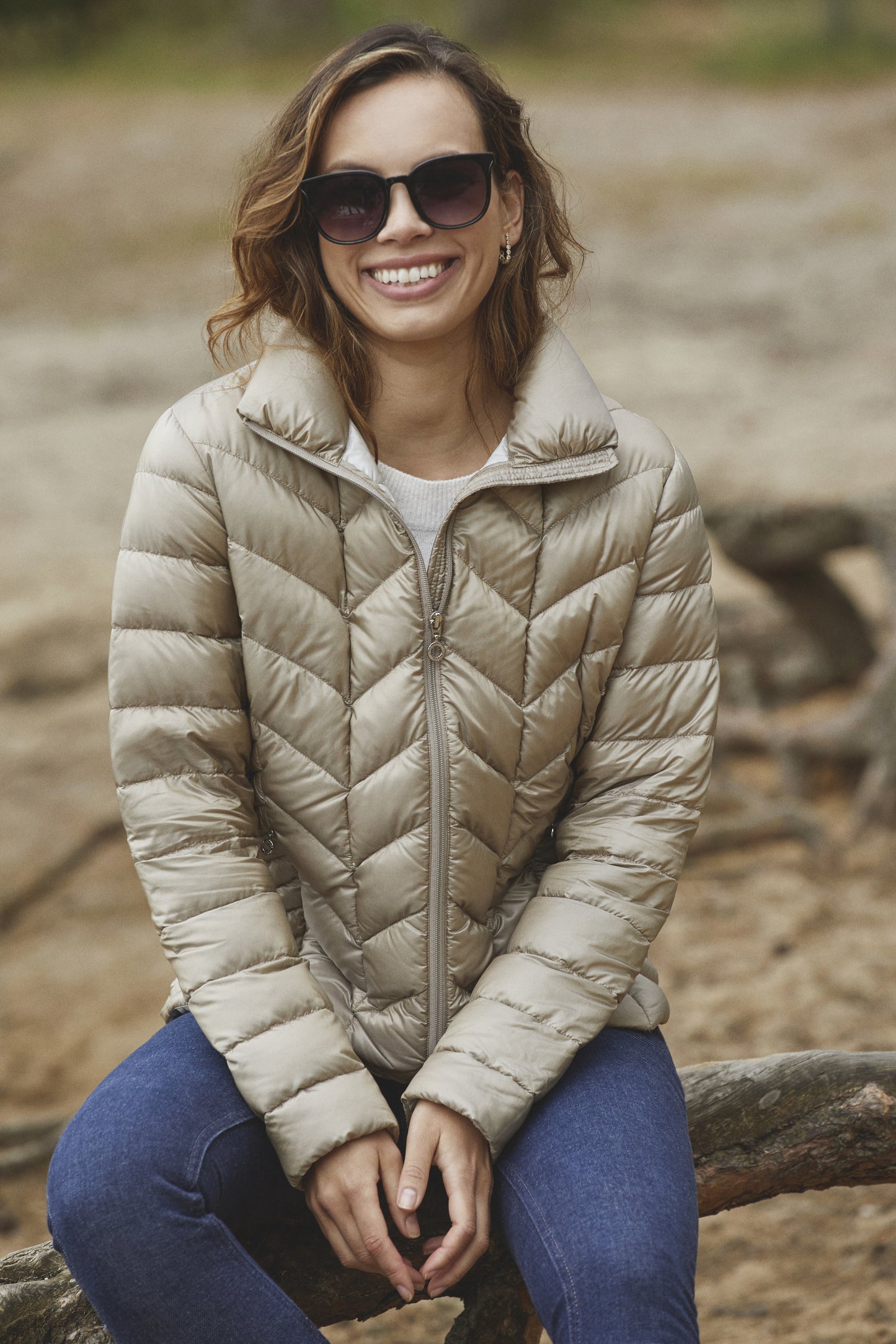 Junge Daisy Light Down Quilted Jacket Champagne 0125-2040-62-12