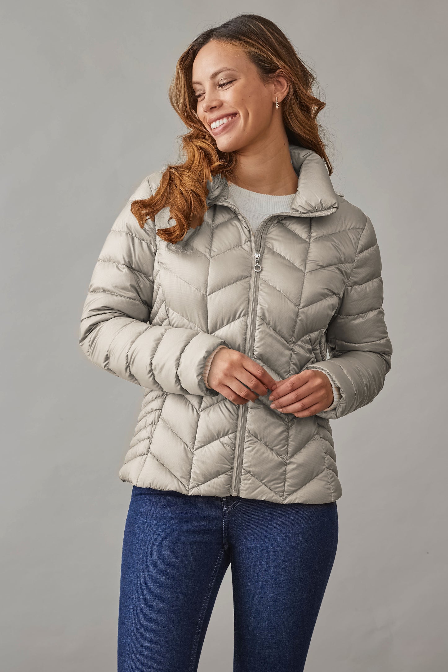 Junge Daisy Light Down Quilted Jacket Champagne 0125-2040-62-12