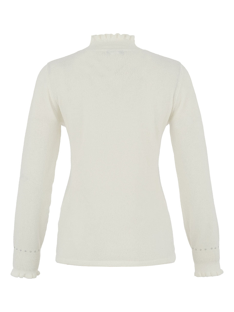 Dolcezza Stud & Frill Detail Sweater Off White 75309
