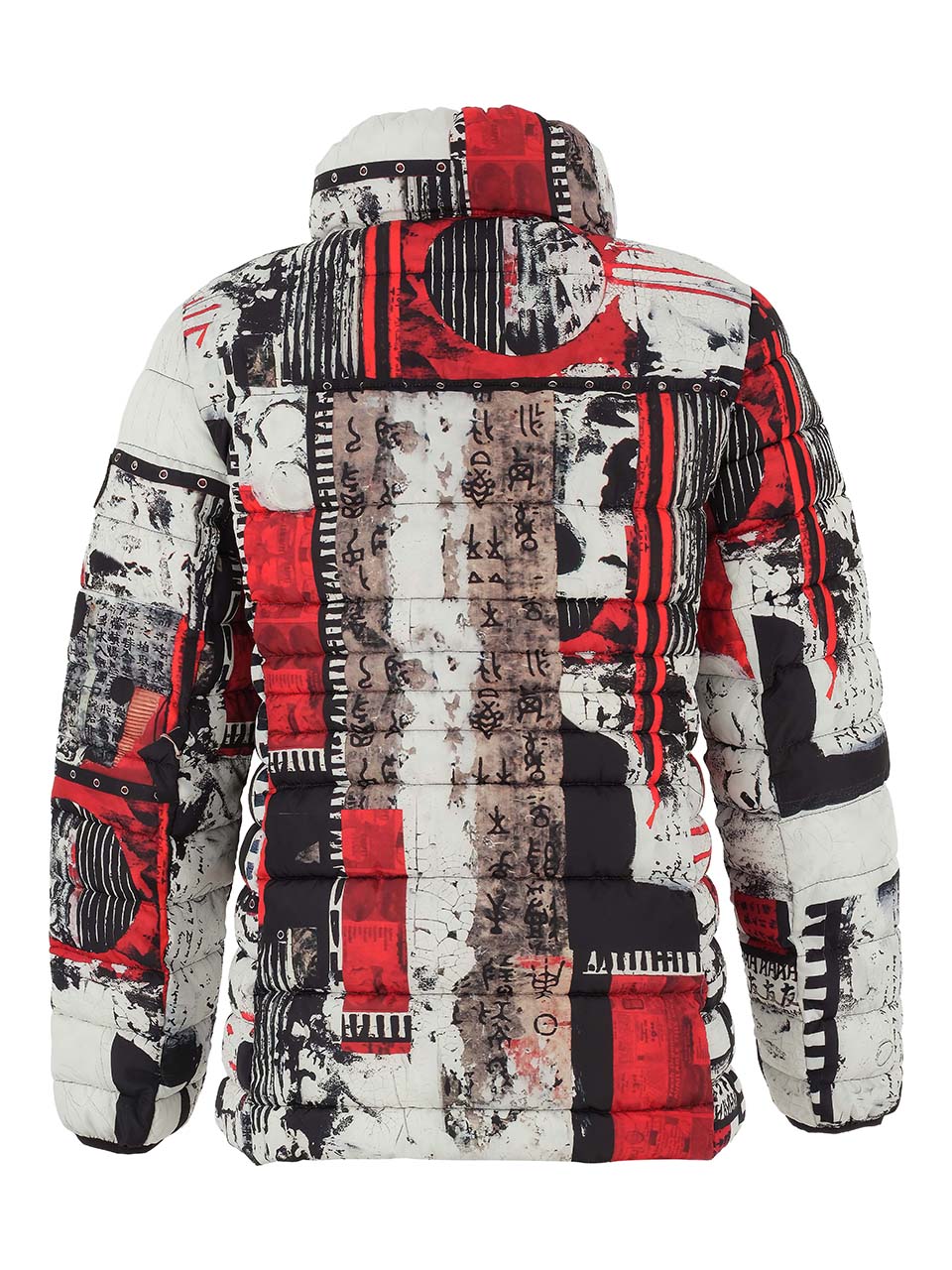 Dolcezza "Bookworn" Print Quilted Jacket Red/Black 75836