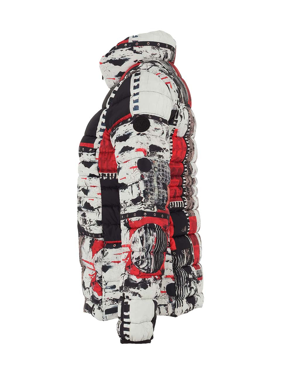 Dolcezza "Bookworn" Print Quilted Jacket Red/Black 75836