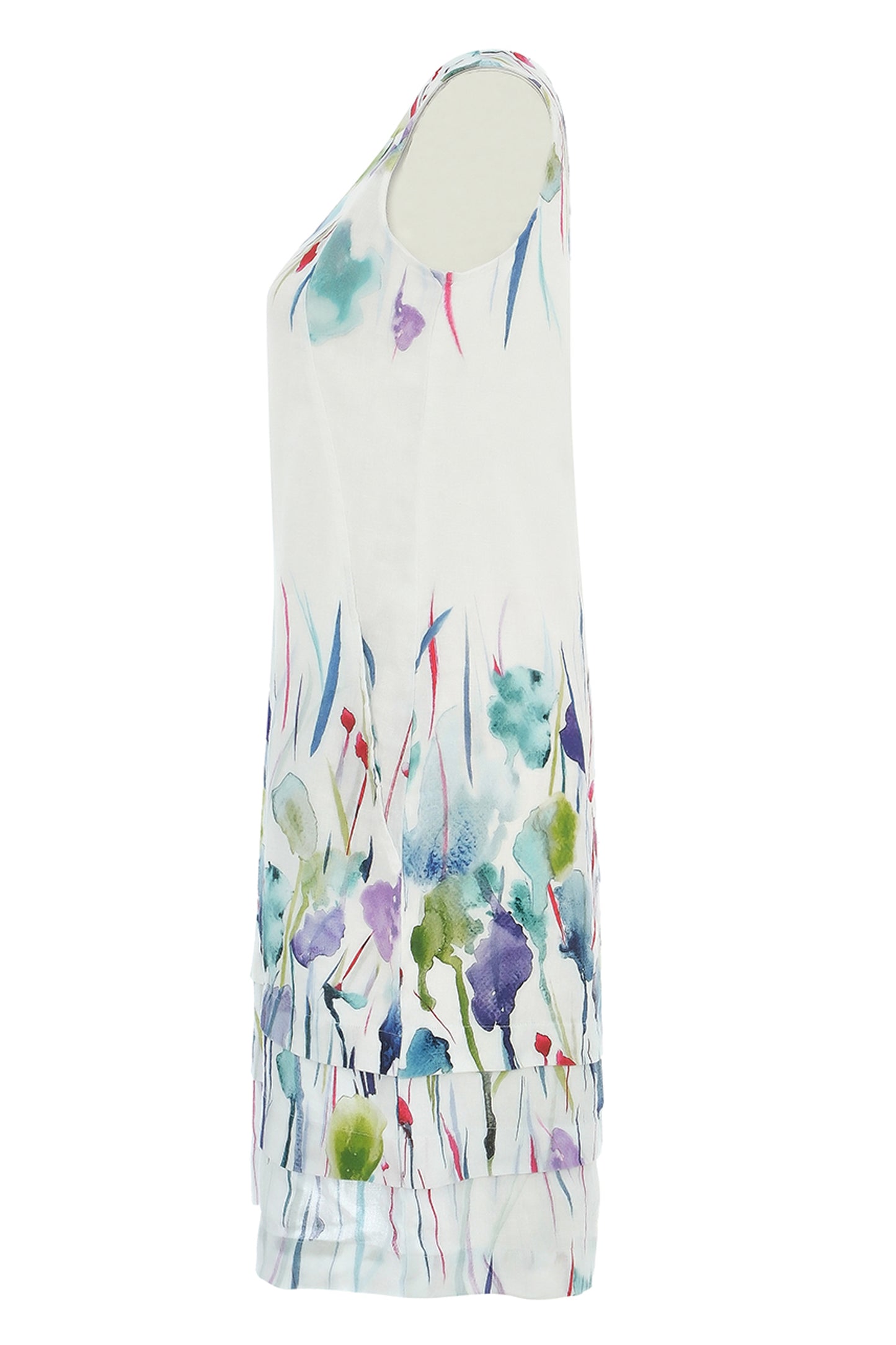 Dolcezza "Misty Blossom" By Majella LeBlanc Floral Linen Dress Multi 25782