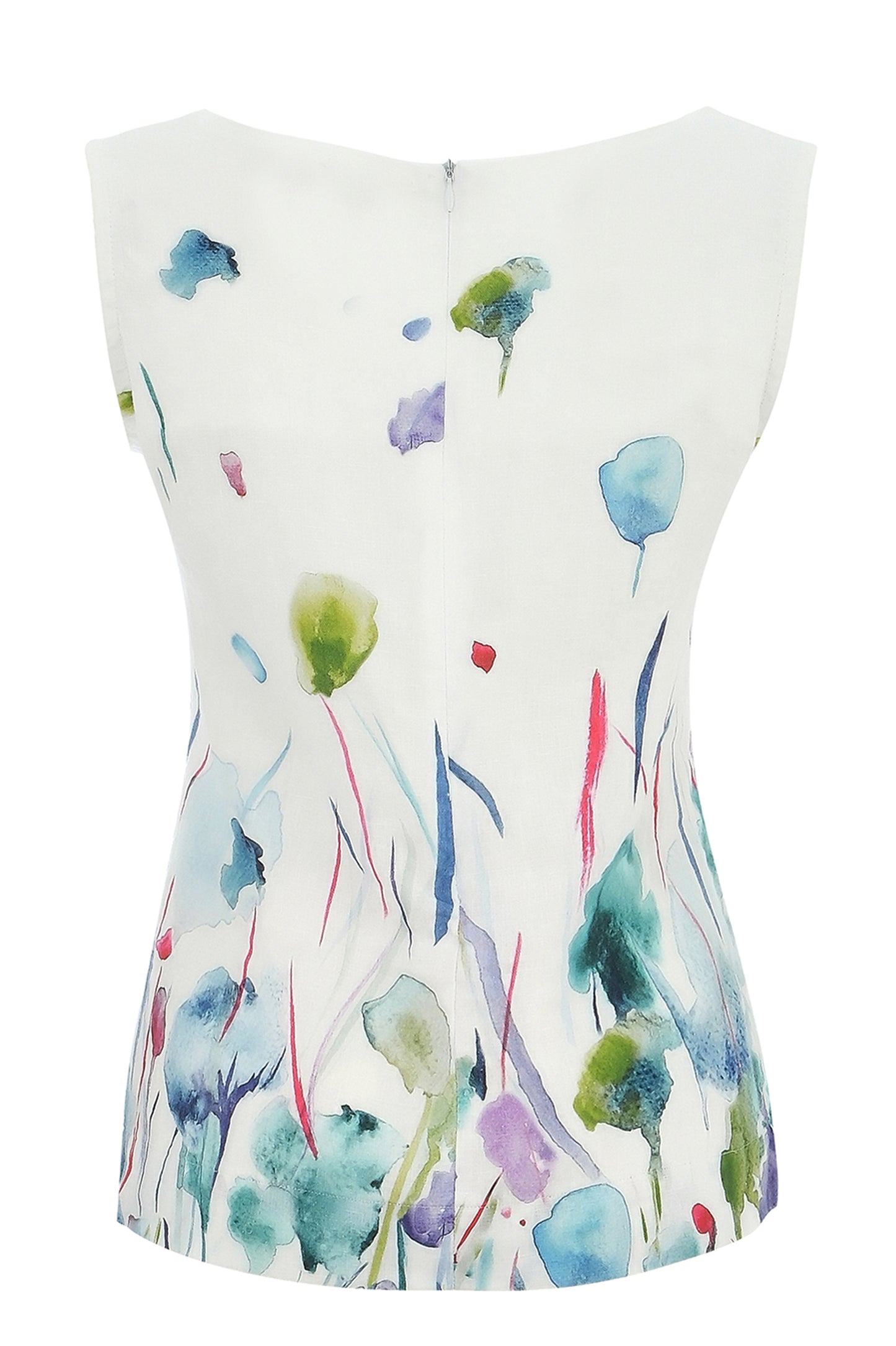 Dolcezza "Misty Blossom" By Majella LeBlanc Floral Linen Top Multi 25780