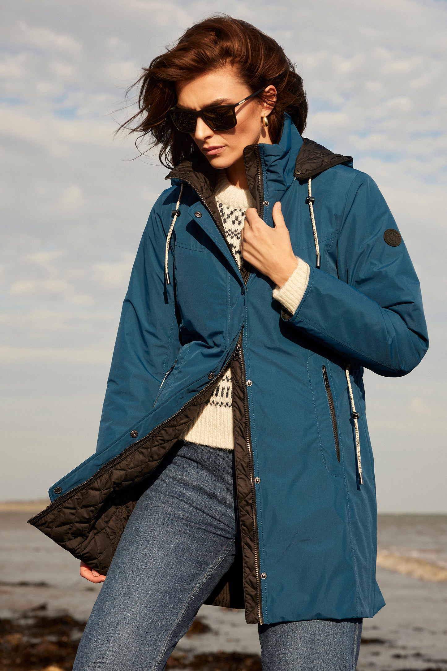 Frandsen Reversible Coat - Blue/Navy - 357-448-7890
