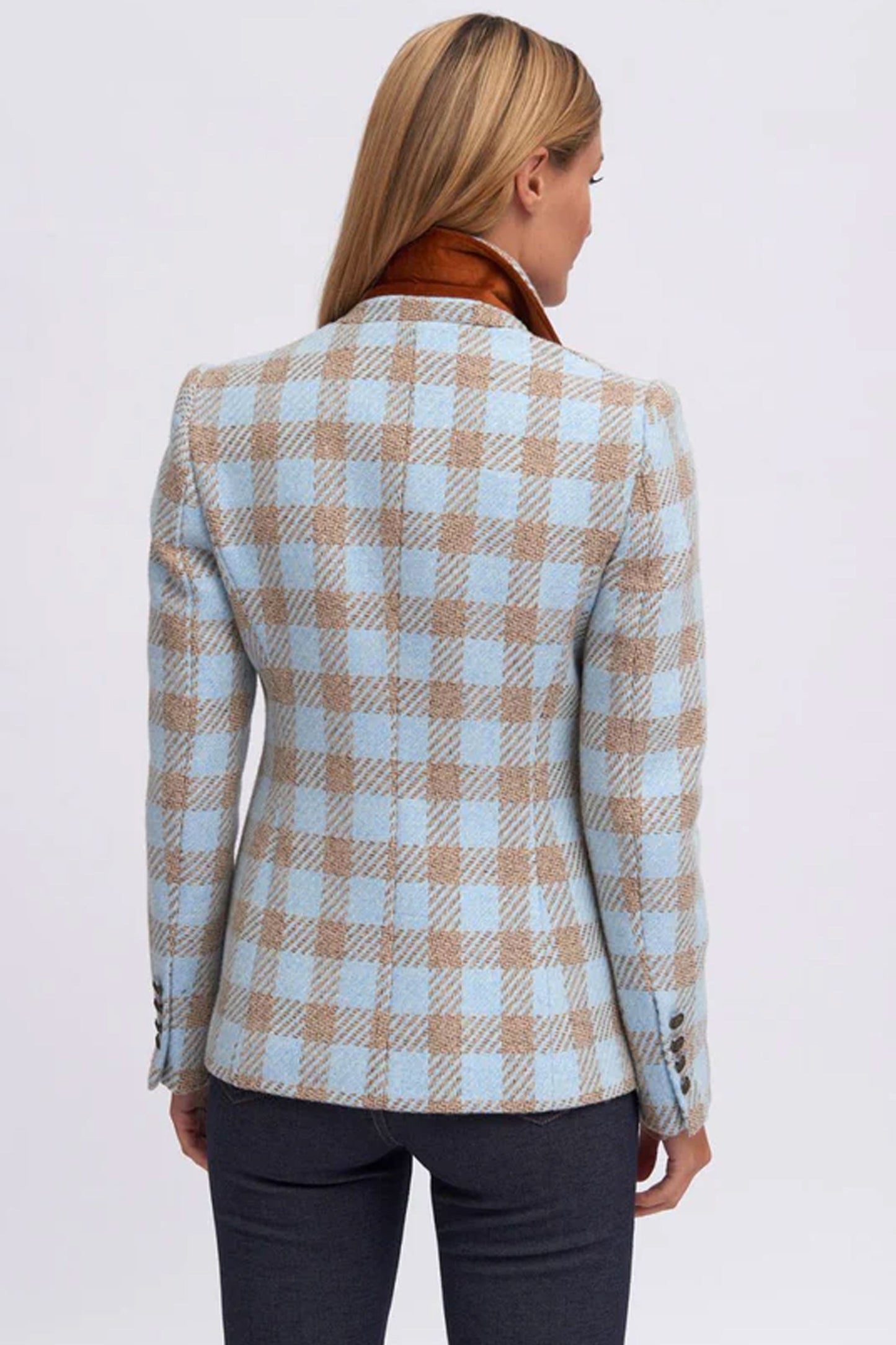 Bariloche Checked Golmayo Jacket Sky Blue Golmayo