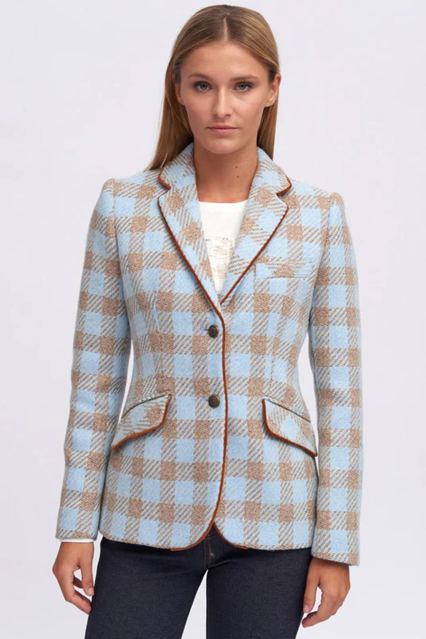 Bariloche Checked Golmayo Jacket Sky Blue Golmayo
