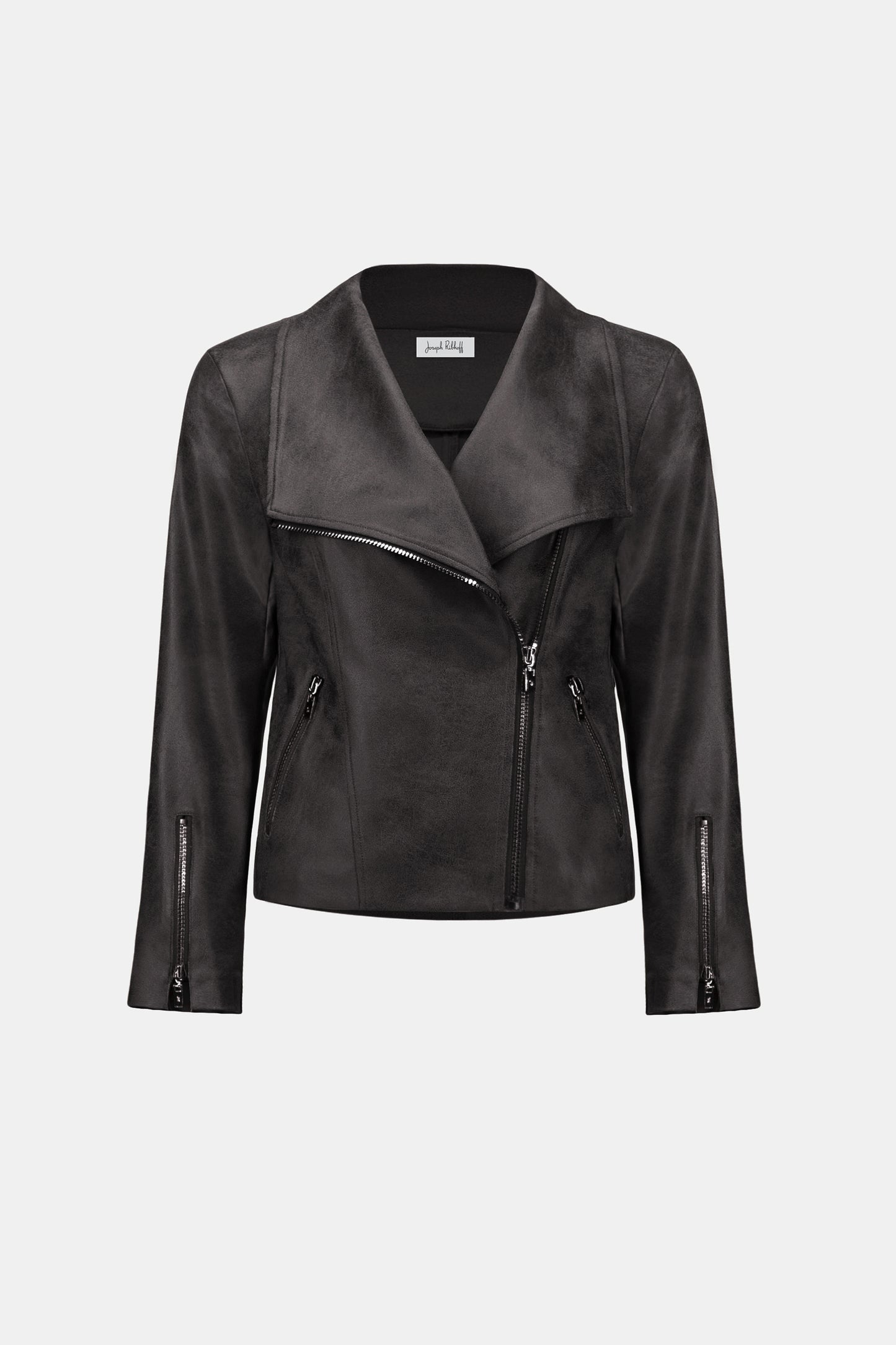 Joseph Ribkoff Foiled Knit Fitted Jacket Black 263908-11