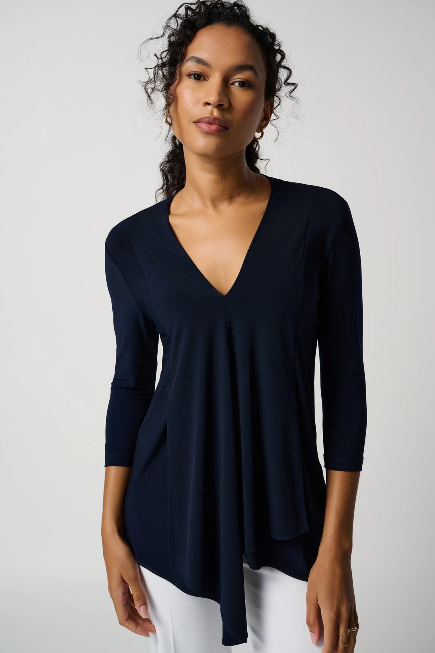 Joseph Ribkoff Asymmetric Panel Tunic Midnight 161066J