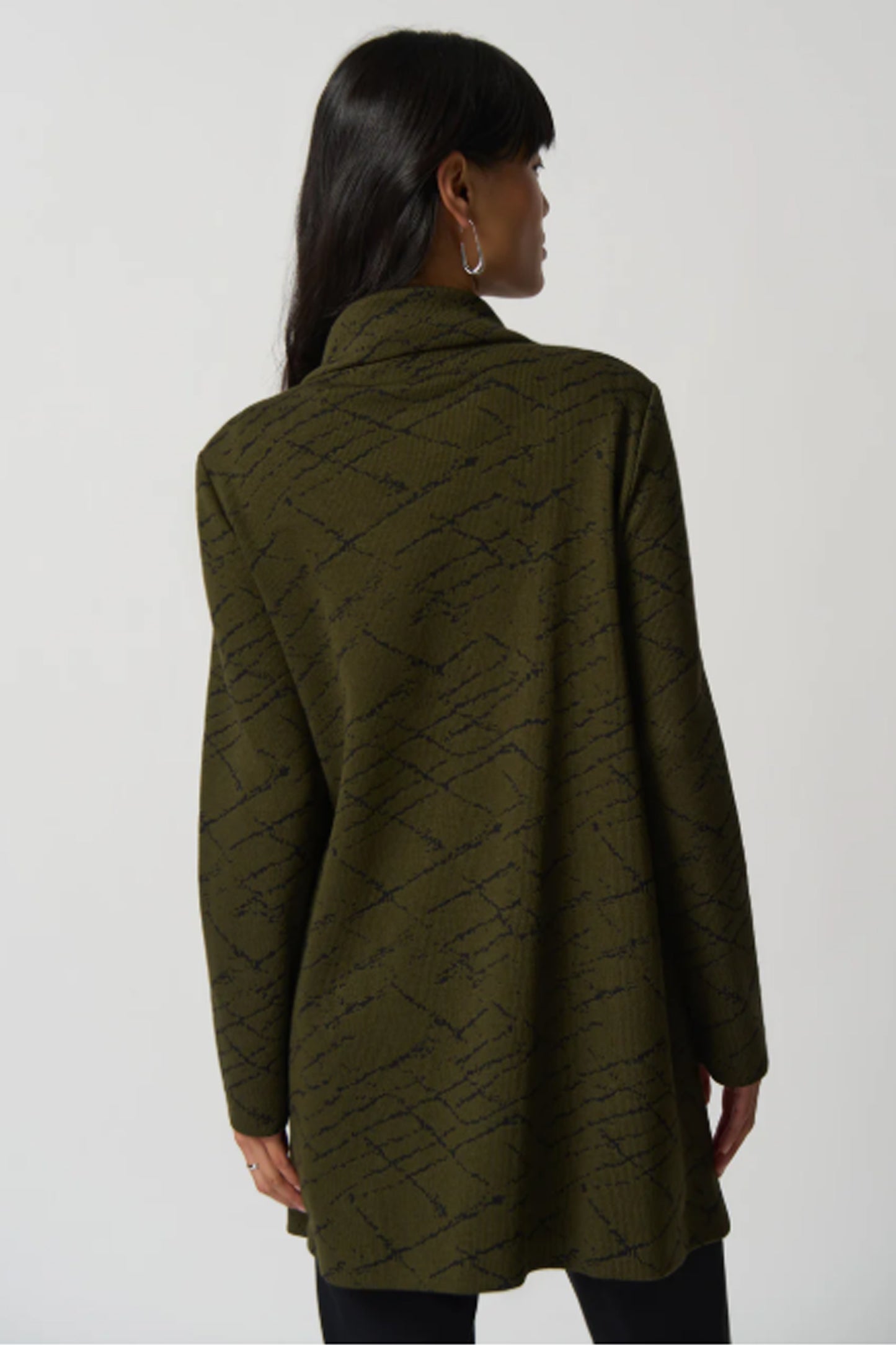 Joseph Ribkoff Overlap Collar Coat Olive/Black 233241-321