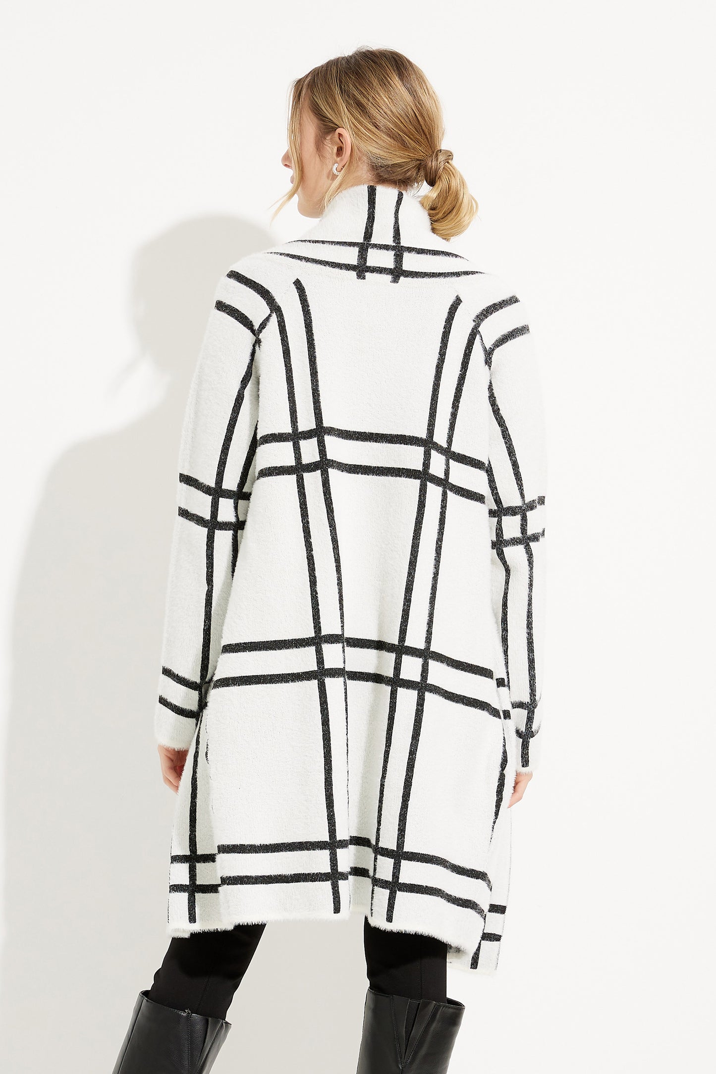 Joseph Ribkoff Overlap Collar Coat Vanilla/Black 233958-1846