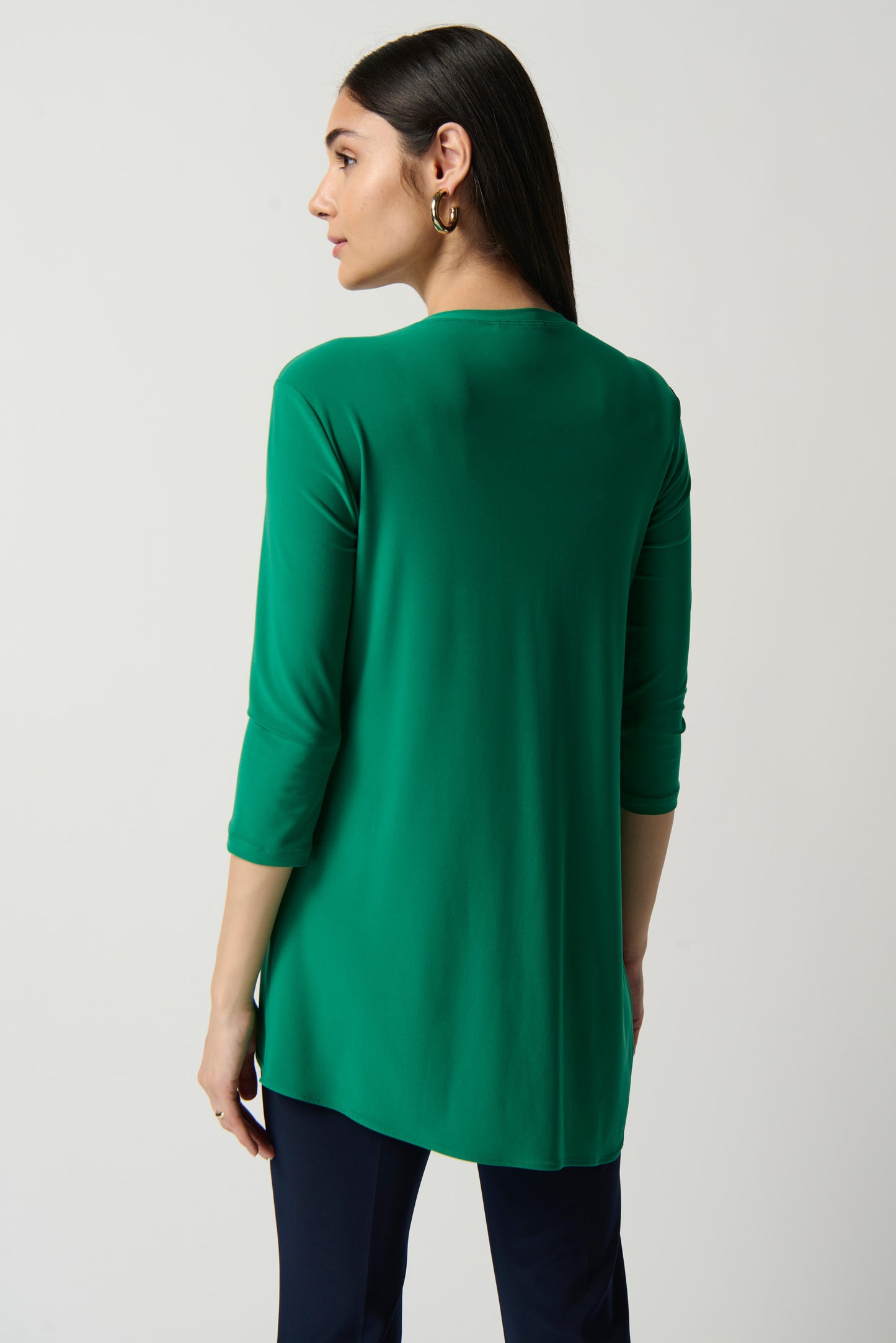 Joseph Ribkoff Front Panel Drape Top Kelly Green 161066-4094