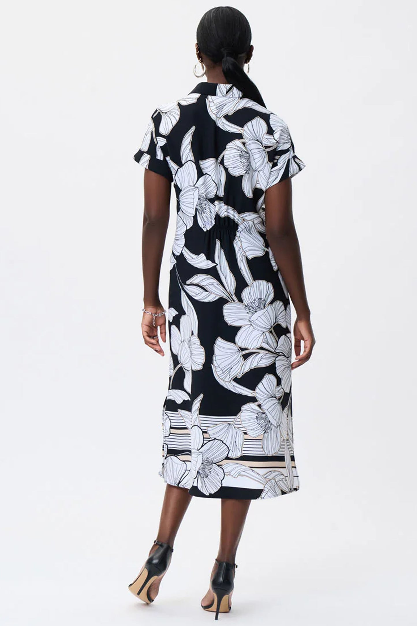 Joseph Ribkoff Floral Print Shirt Dress Black/Multi 231061-178
