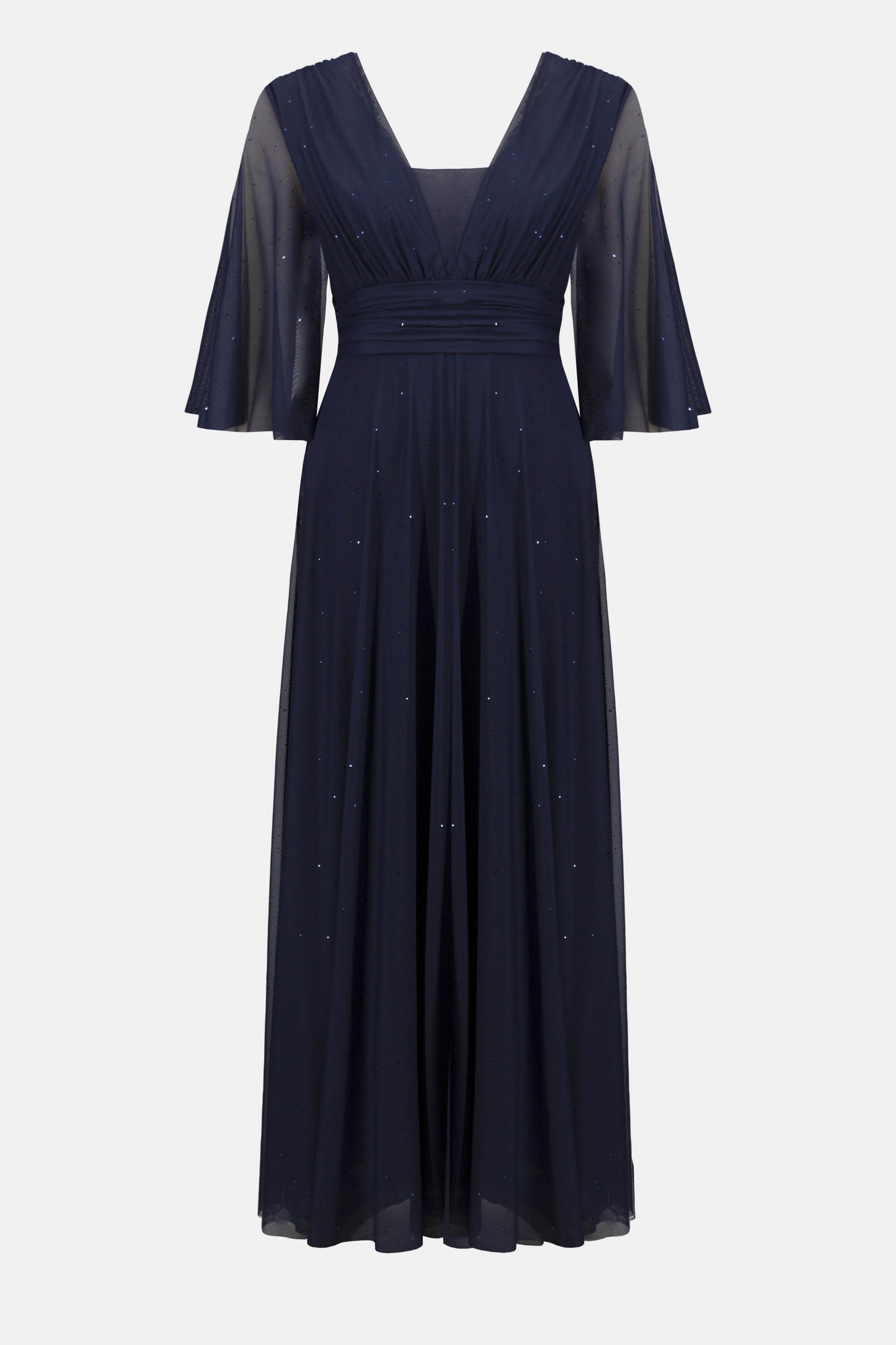Joseph Ribkoff Sparkle Mesh A-Line Gown Navy 254723-51