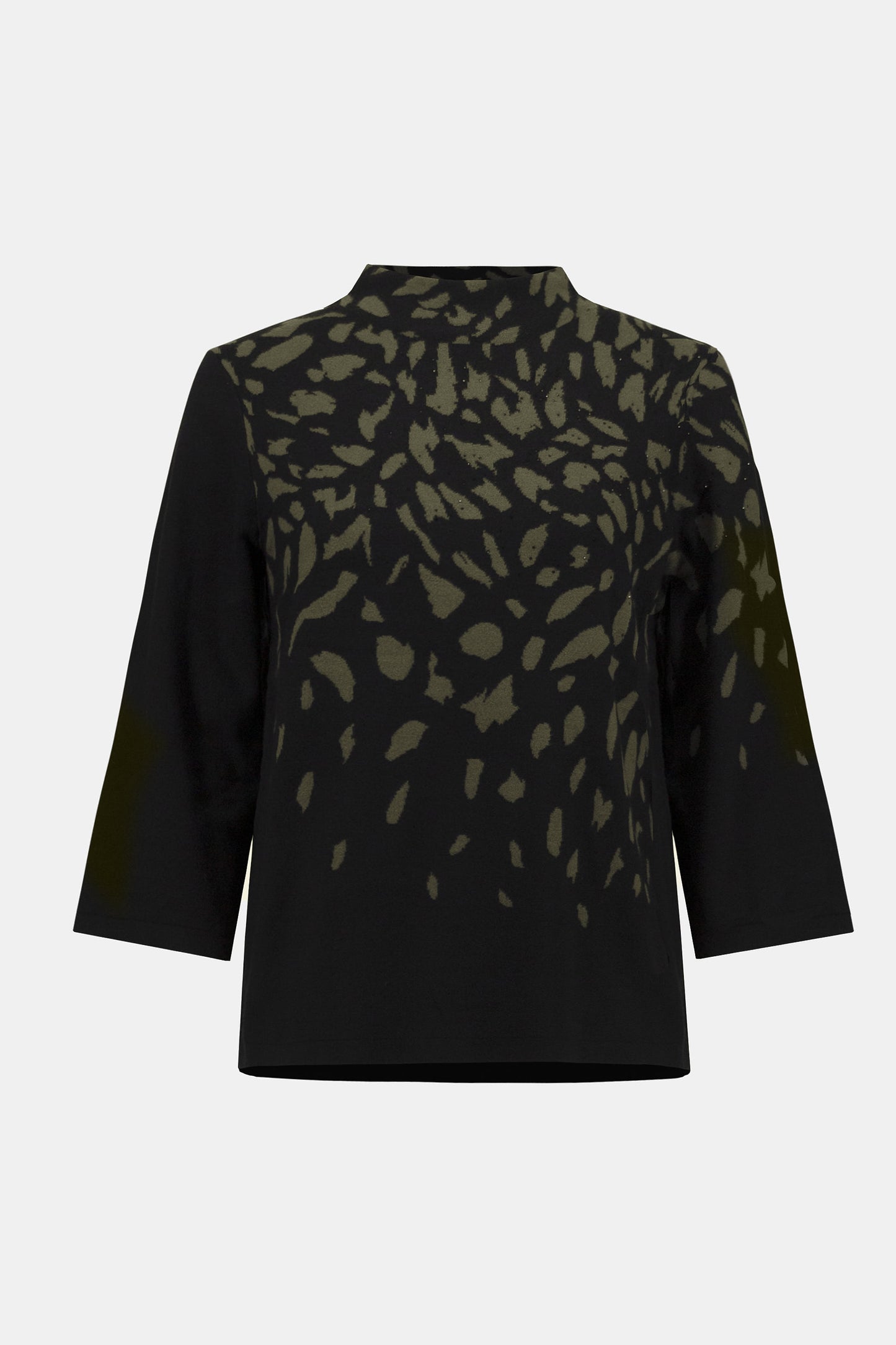 Joseph Ribkoff Jacquard Animal Print Sweater Avocado 253912-3943