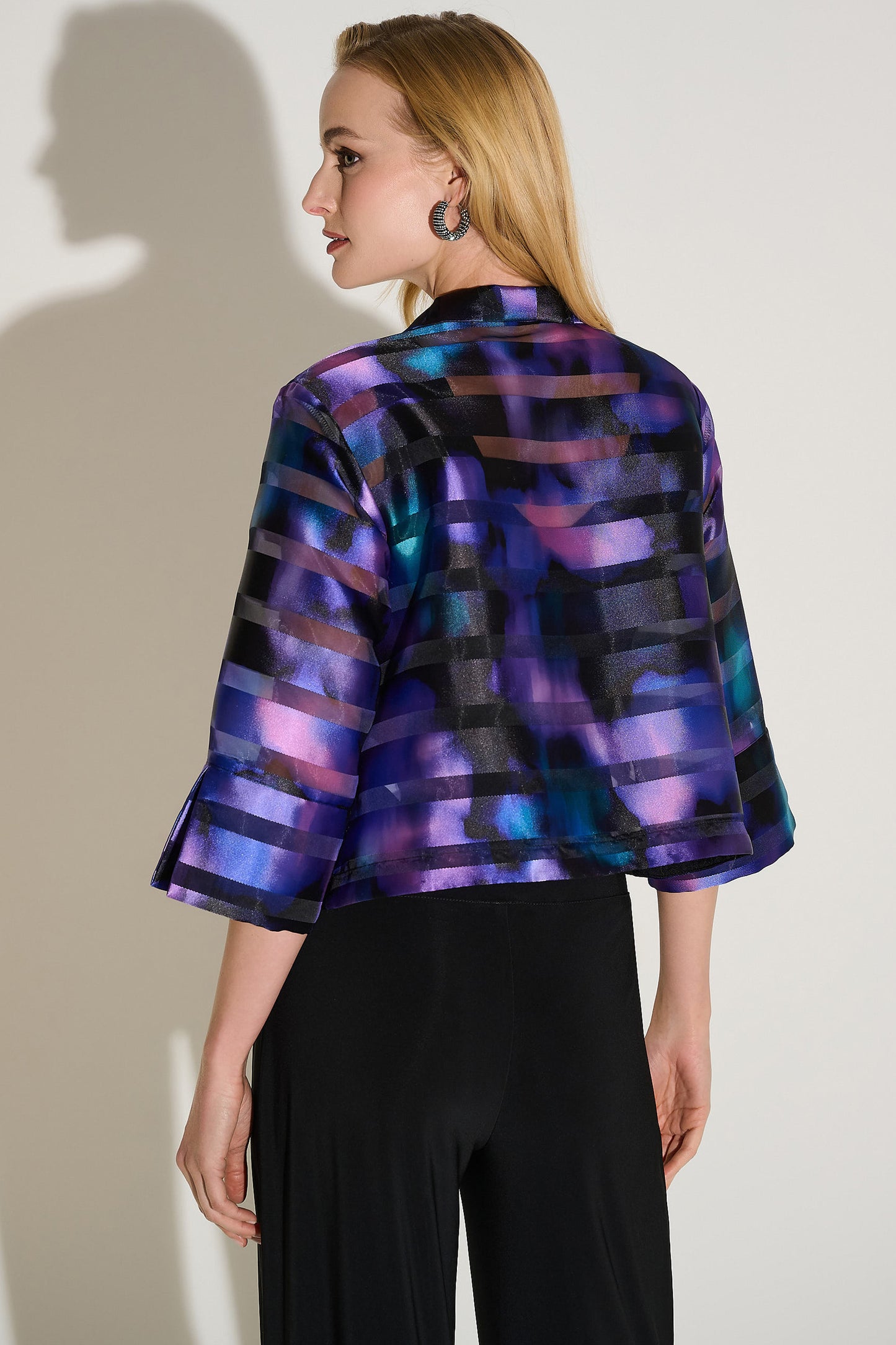 Joseph Ribkoff Novelty Abstract Print Swing Jacket Black/Multi 253745-178