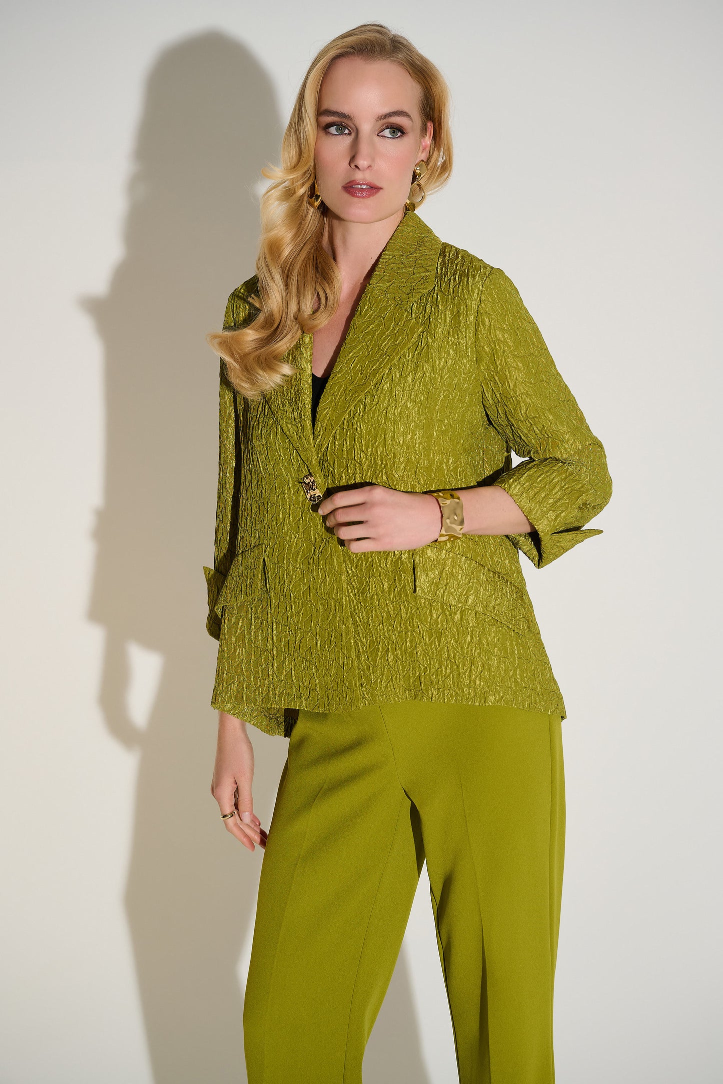 Joseph Ribkoff Textured Jacquard Swing Jacket Fern 253773-4431