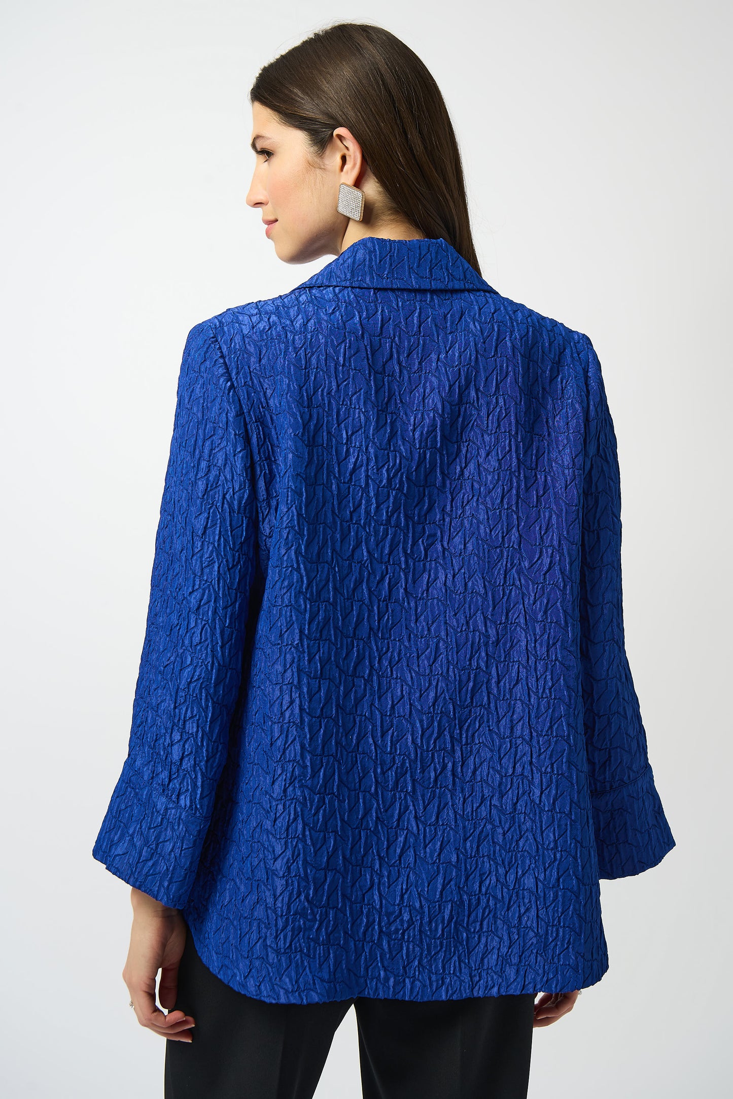 Joseph Ribkoff Textured Jacquard Swing Jacket Royal Sapphire 253773-2922