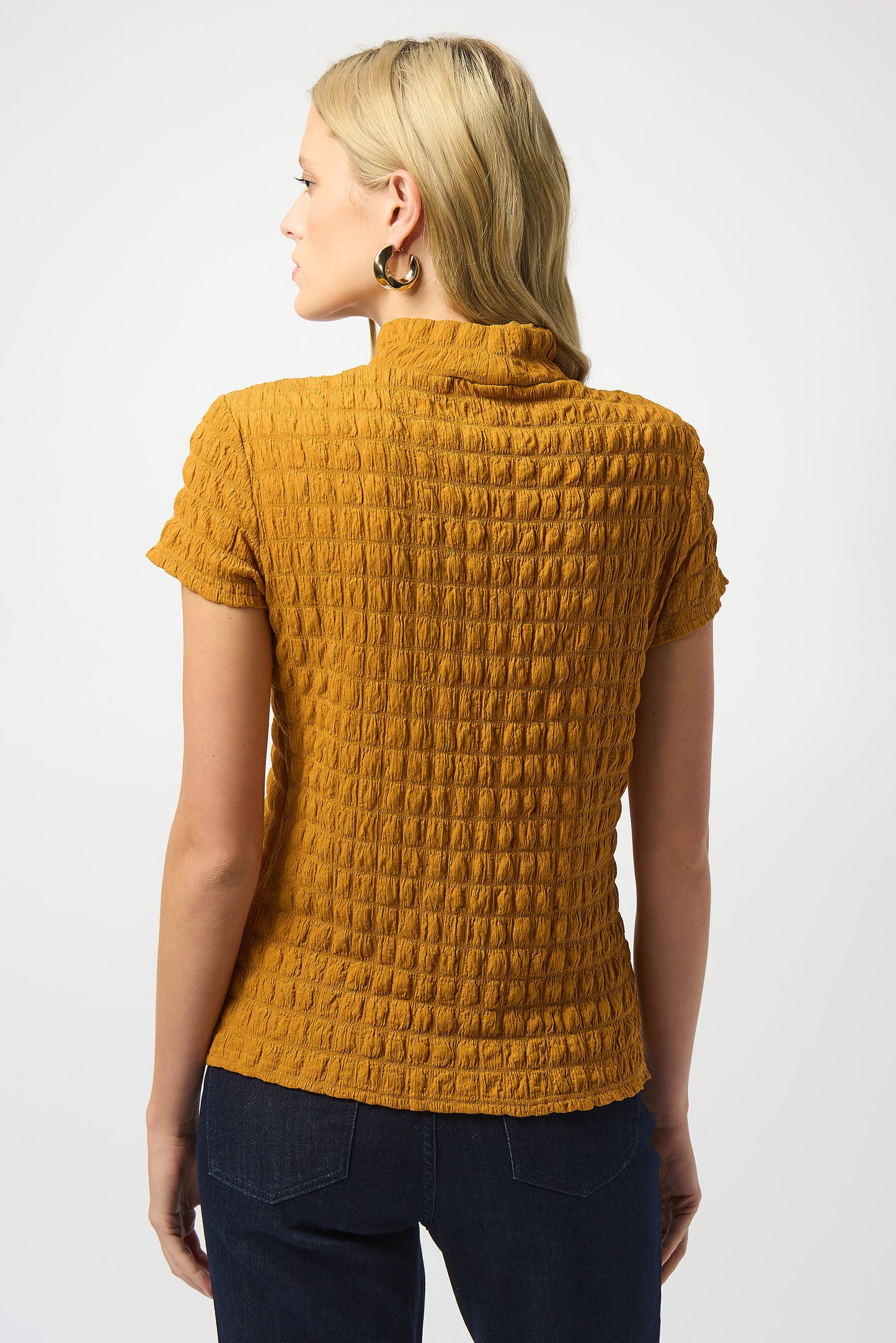 Joseph Ribkoff Textured Knit Fitted Top Medallion 253256-4430