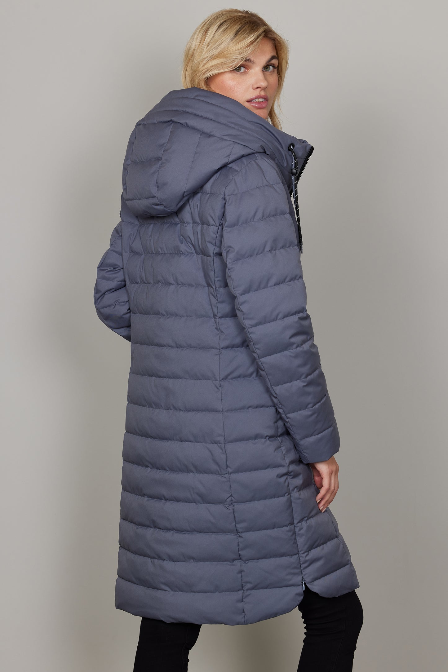 Junge Longline Merete Sorona Insulation Coat - Dove Blue - 0225-2085-86-58