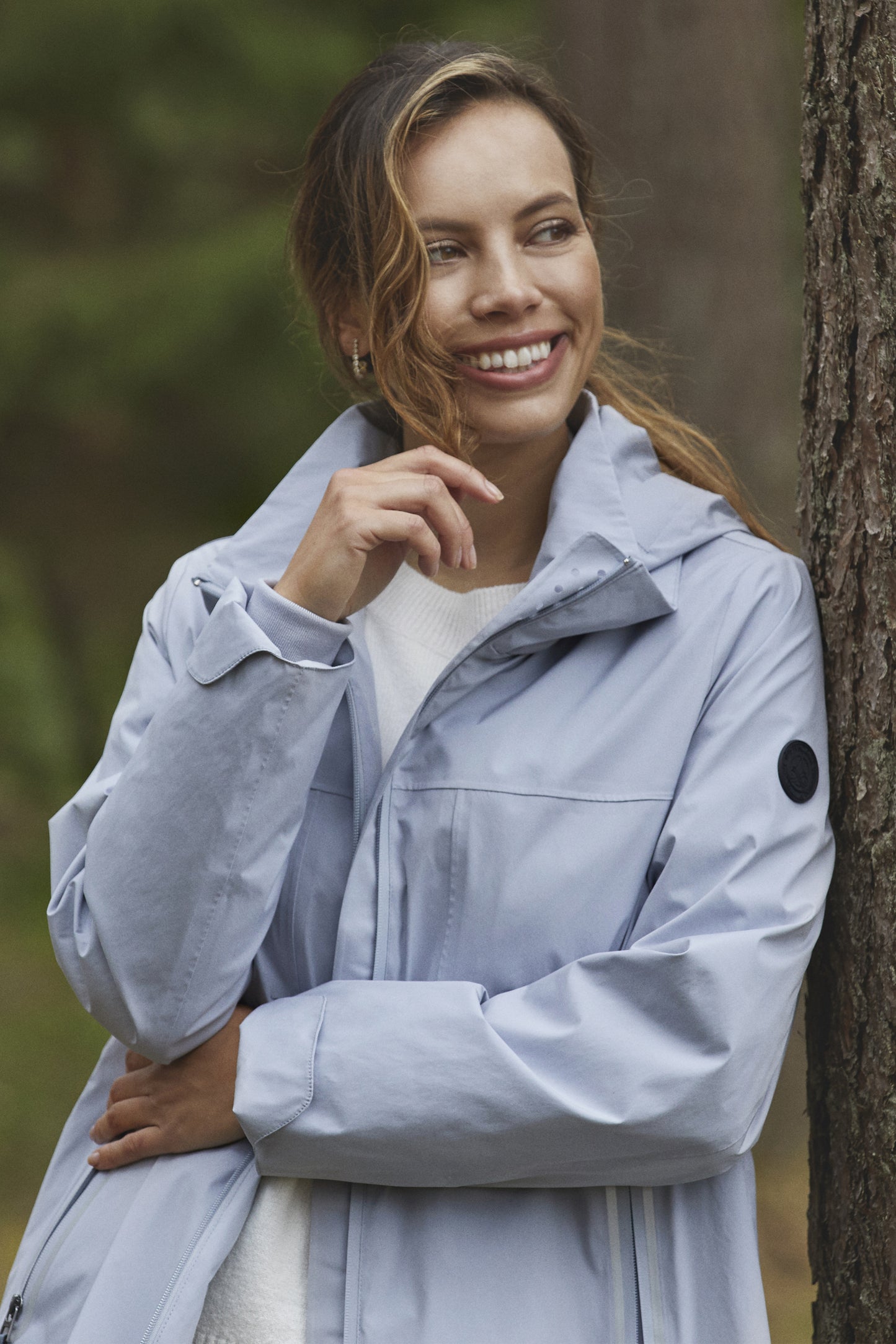 Junge Lis Waterproof Hooded Jacket Dolphin 0125-2893-88-92