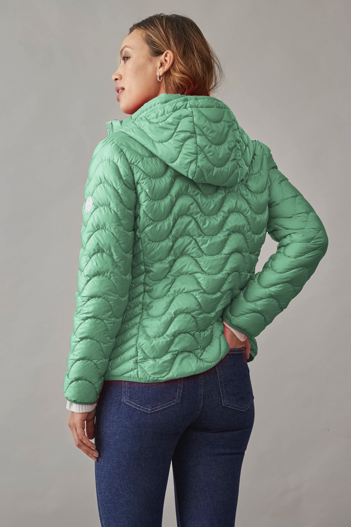 Junge Lonnie Light Down Wave Quilted Jacket Mermaid 0125-2842-62-40